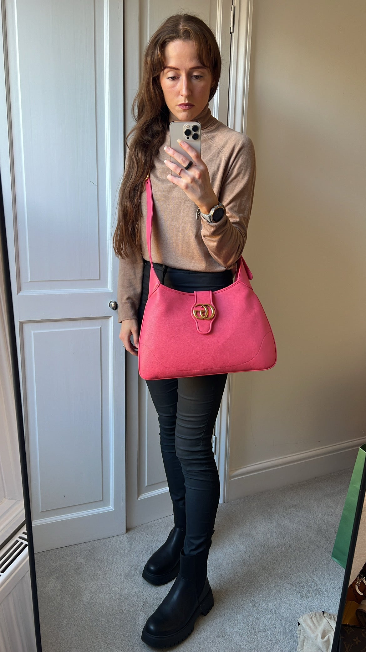 Gucci Pink Large Aphrodite Shoulder Bag (RRP £1760)