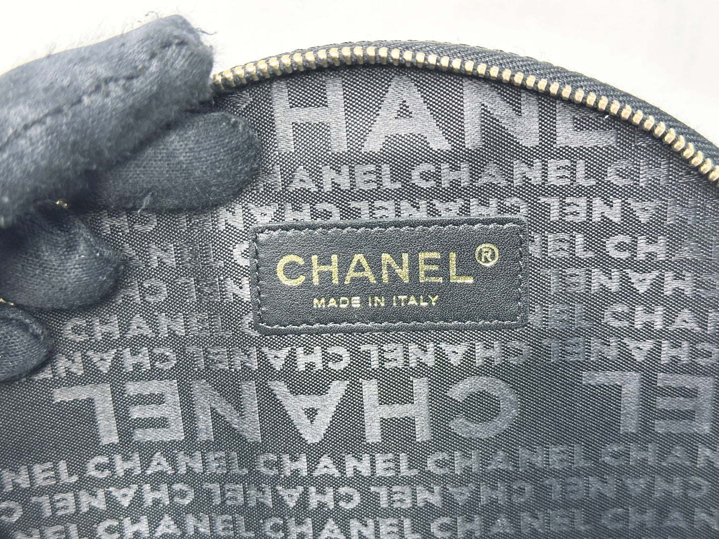 Chanel Record Chain Bag in Patent Leather Black Red 8954 holo