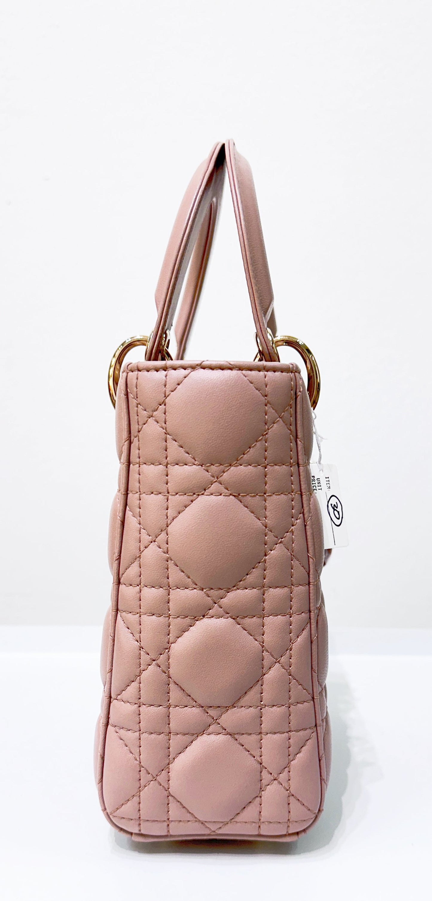 CHRISTIAN DIOR Lambskin Cannage Small My ABC Dior Lady Dior Fard