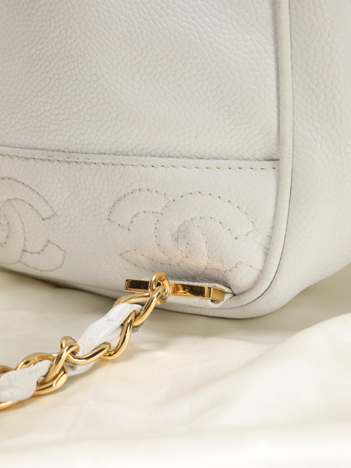 Chanel Caviar Logo Backpack