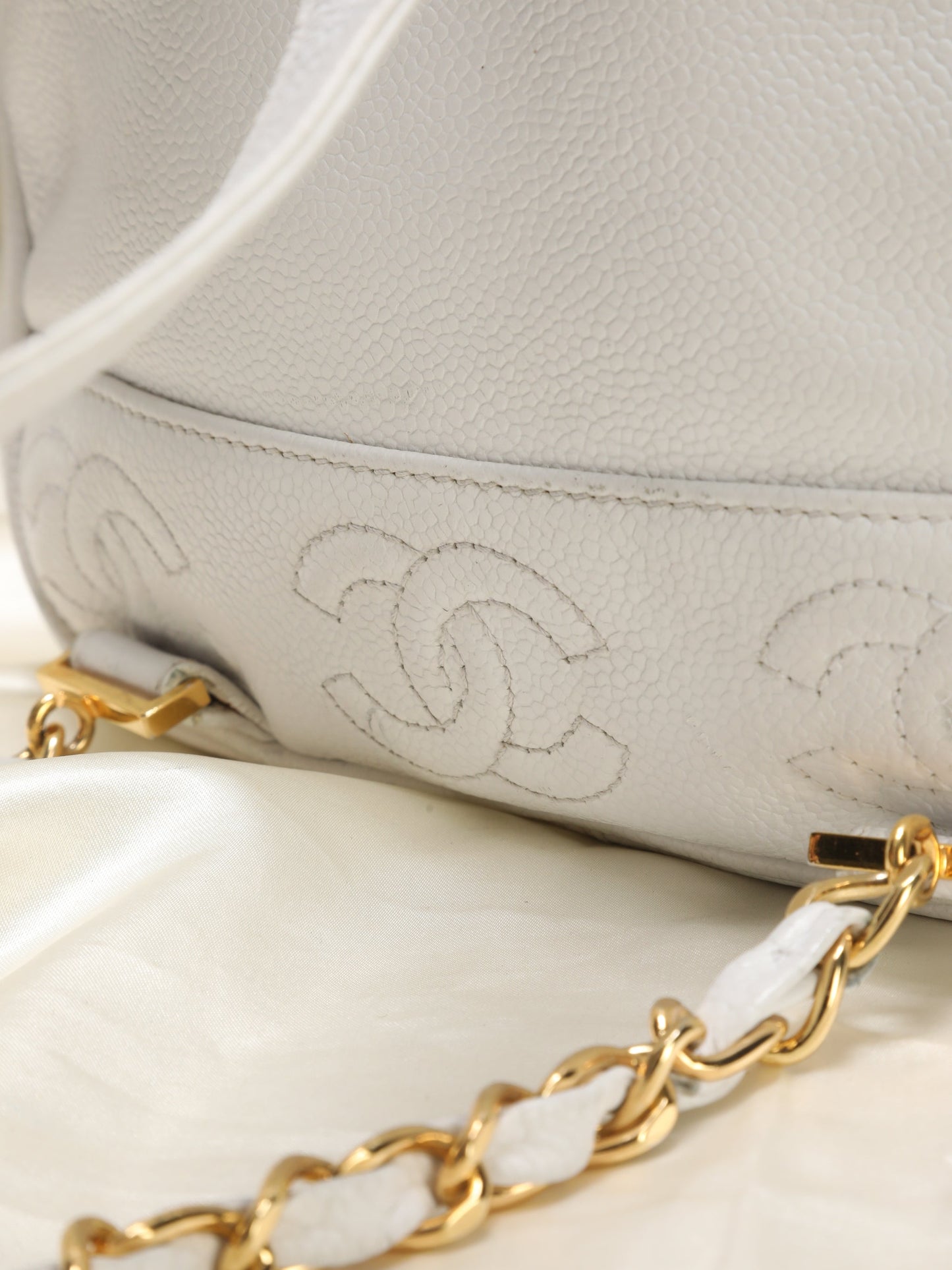 Chanel Caviar Logo Backpack