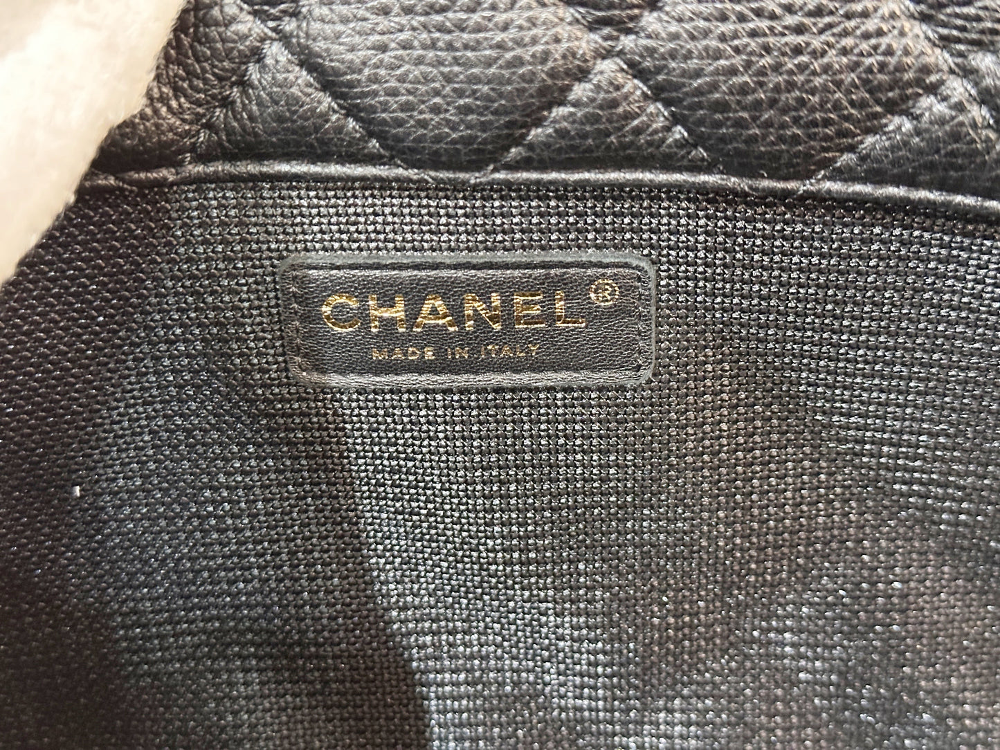 Chanel 2017 Calfskin Quilted XXL Travel Flap shoulder bag Black GHW 2382 holo card