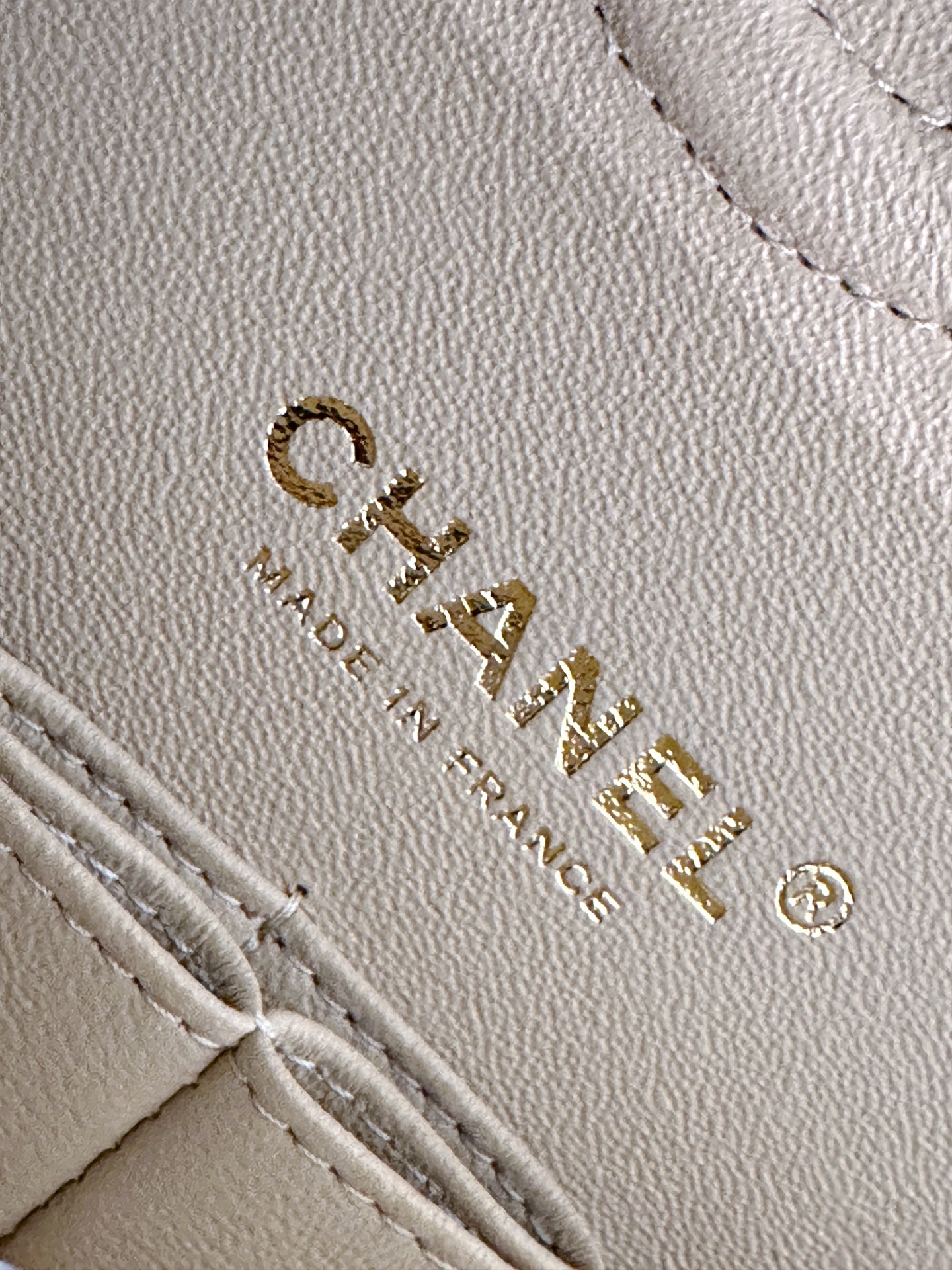 Chanel Medium Beige Classic Caviar Double Flap Bag GHW Microchip Singapore local Receipt