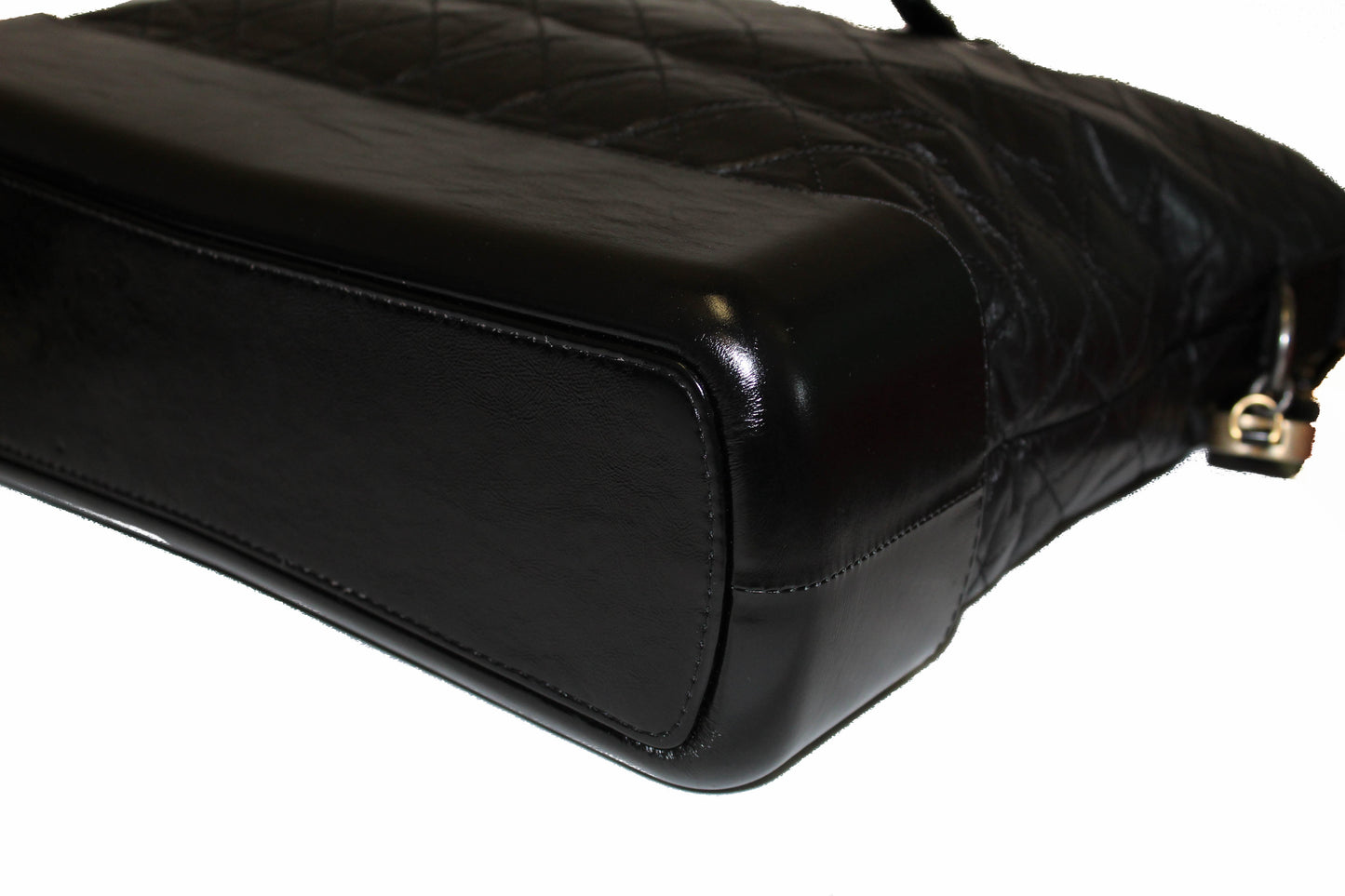 Chanel Black Aged Calfskin Quilted Large Gabrielle Shopping Tote