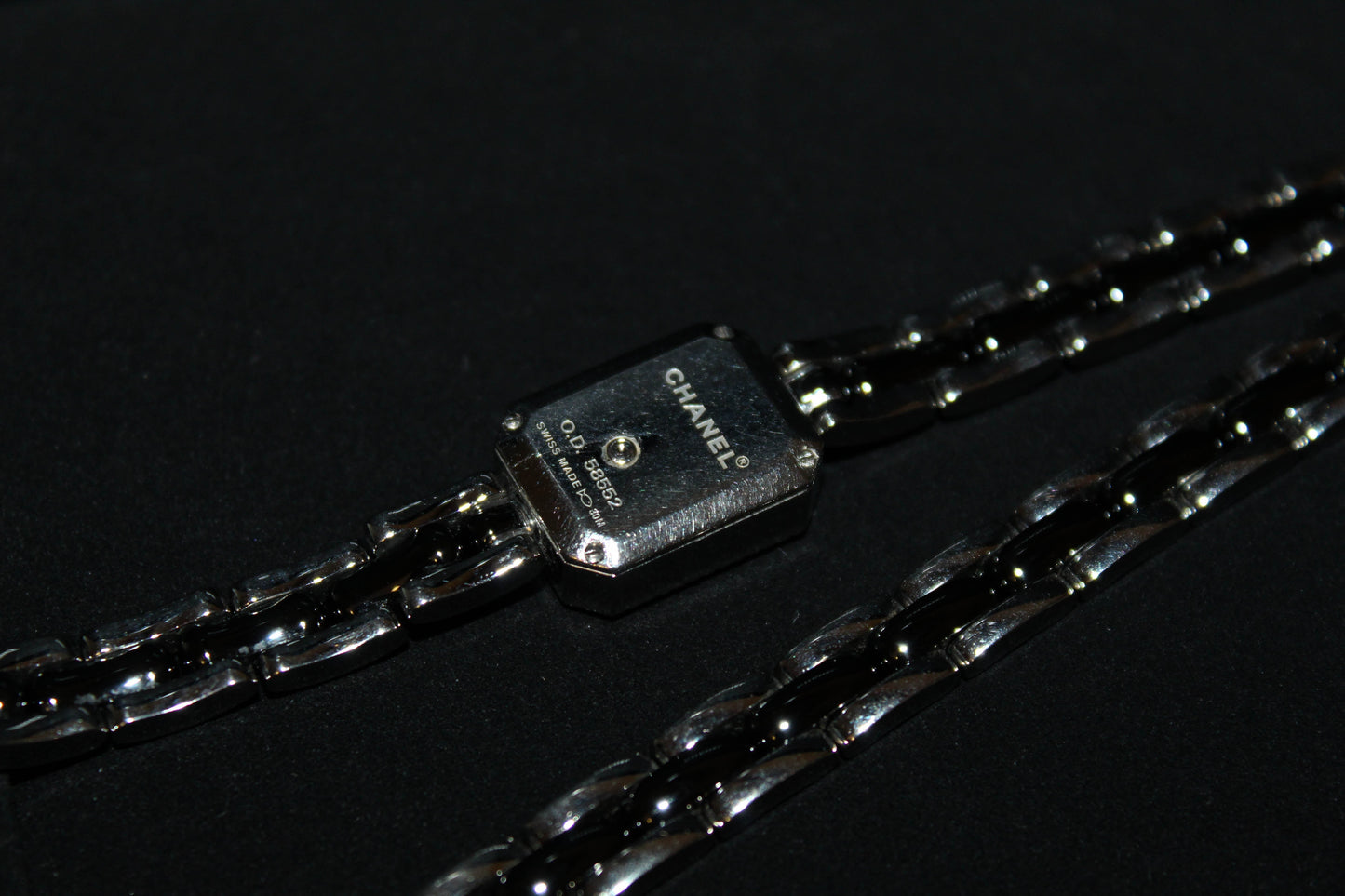 Chanel Triple Row Steel & Black Ceramic with Diamonds Premie're Mini Watch