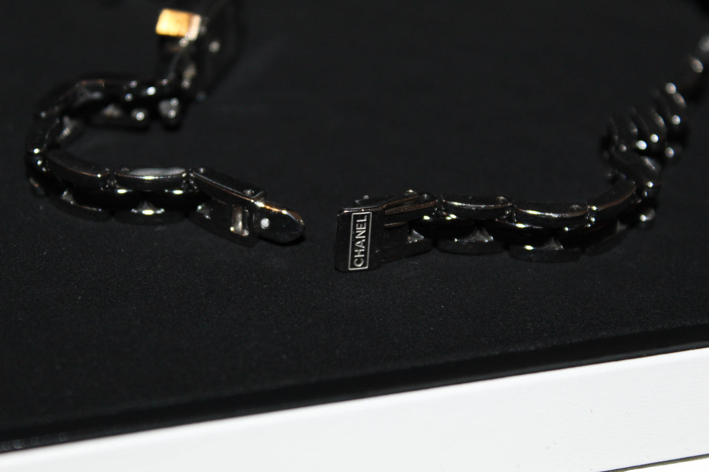 Chanel Triple Row Steel & Black Ceramic with Diamonds Premie're Mini Watch