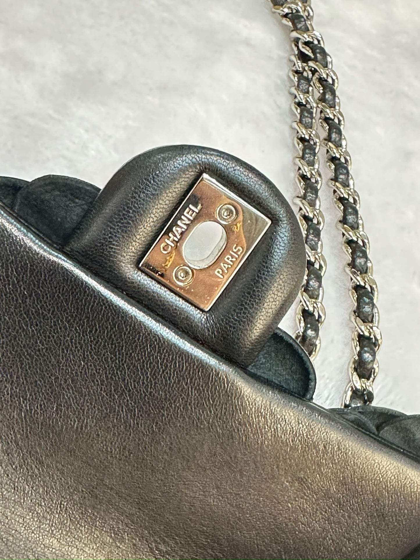 Chanel Mini Limited Edition Black Camellia Lambskin Flap Bag