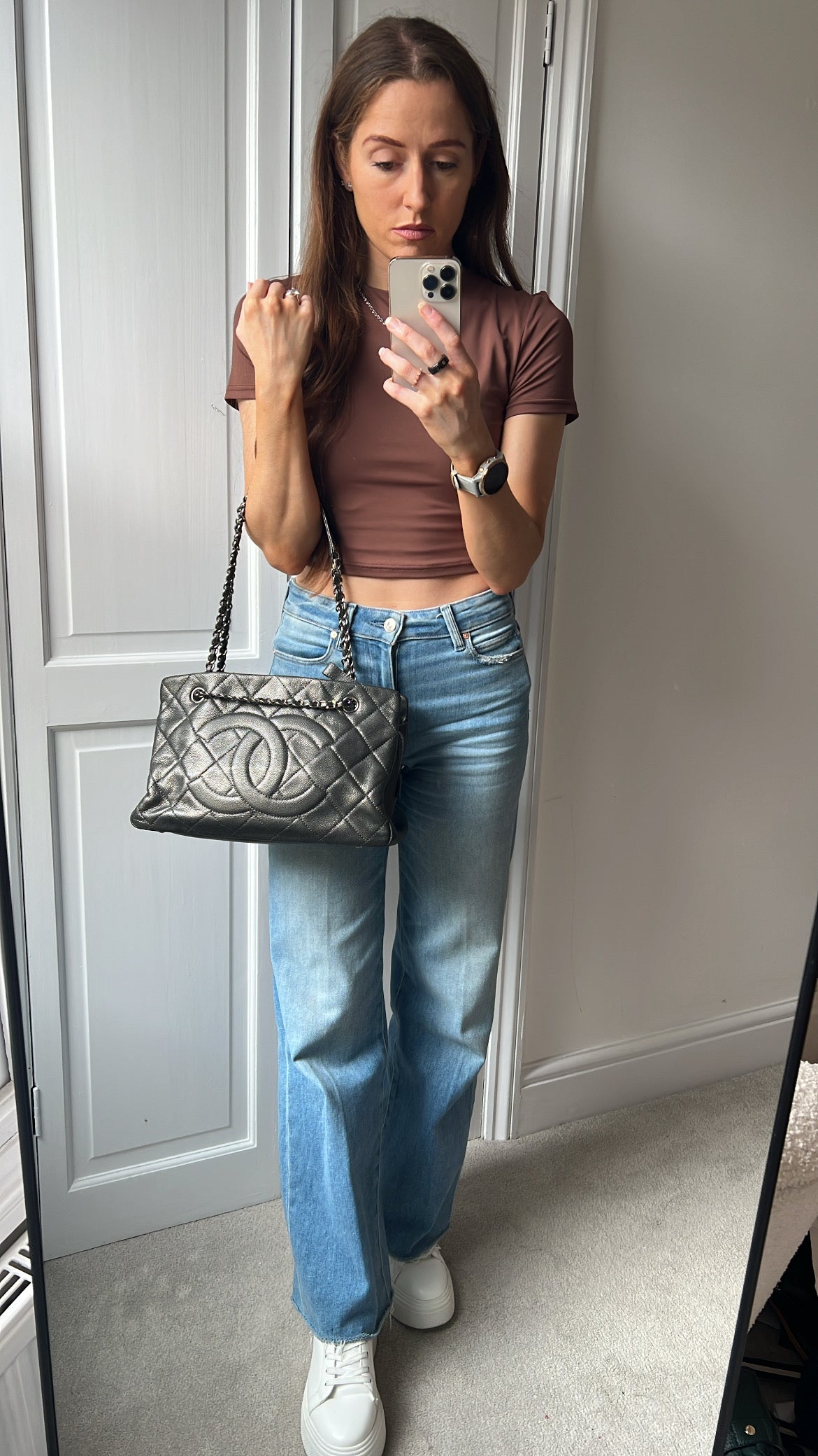 Chanel Bronze Caviar Tote Shoulder Bag