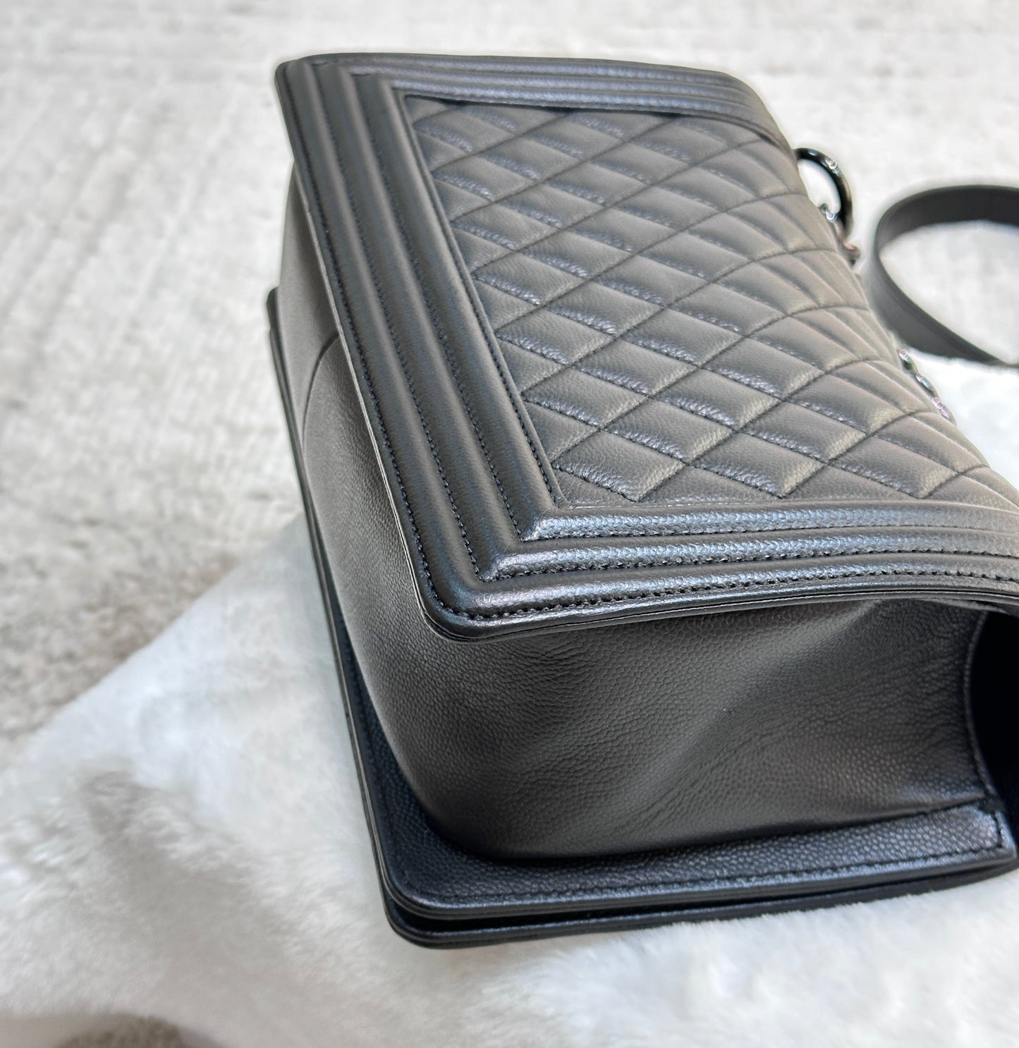 CHANEL Medium LeBoy So Black Caviar Leather Bag