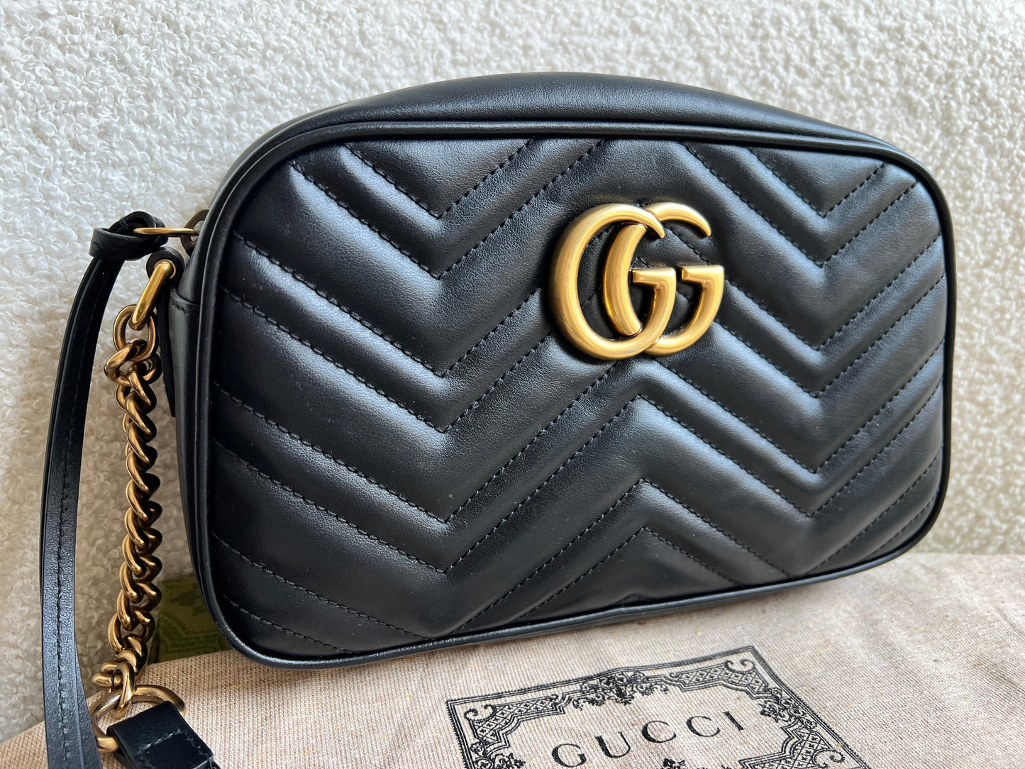 Gucci GG Black Marmont Small Shoulder Bag (RRP £1440)