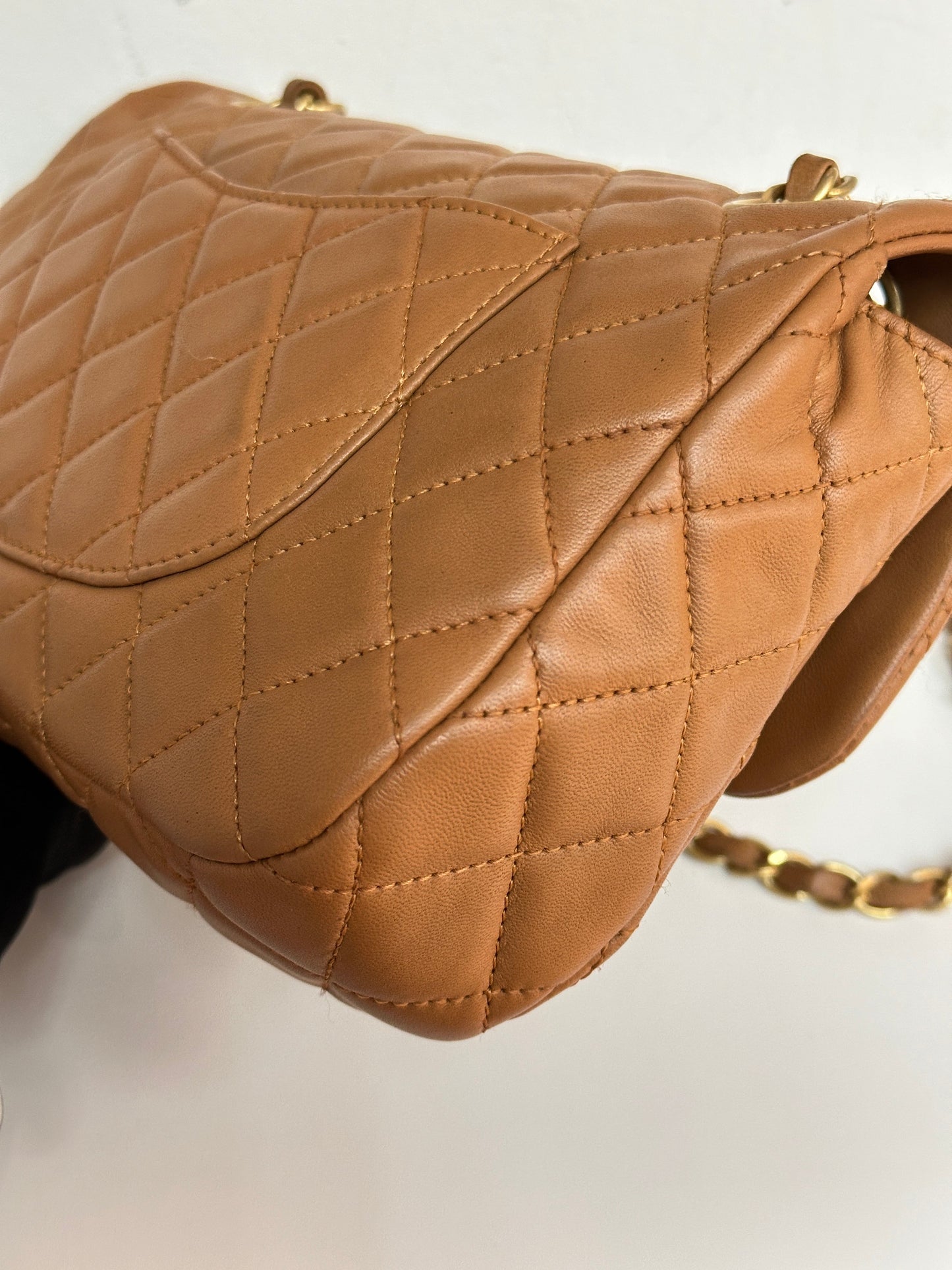Chanel Lambskin Valentine Charms Small Flap Beige 1427 holo card