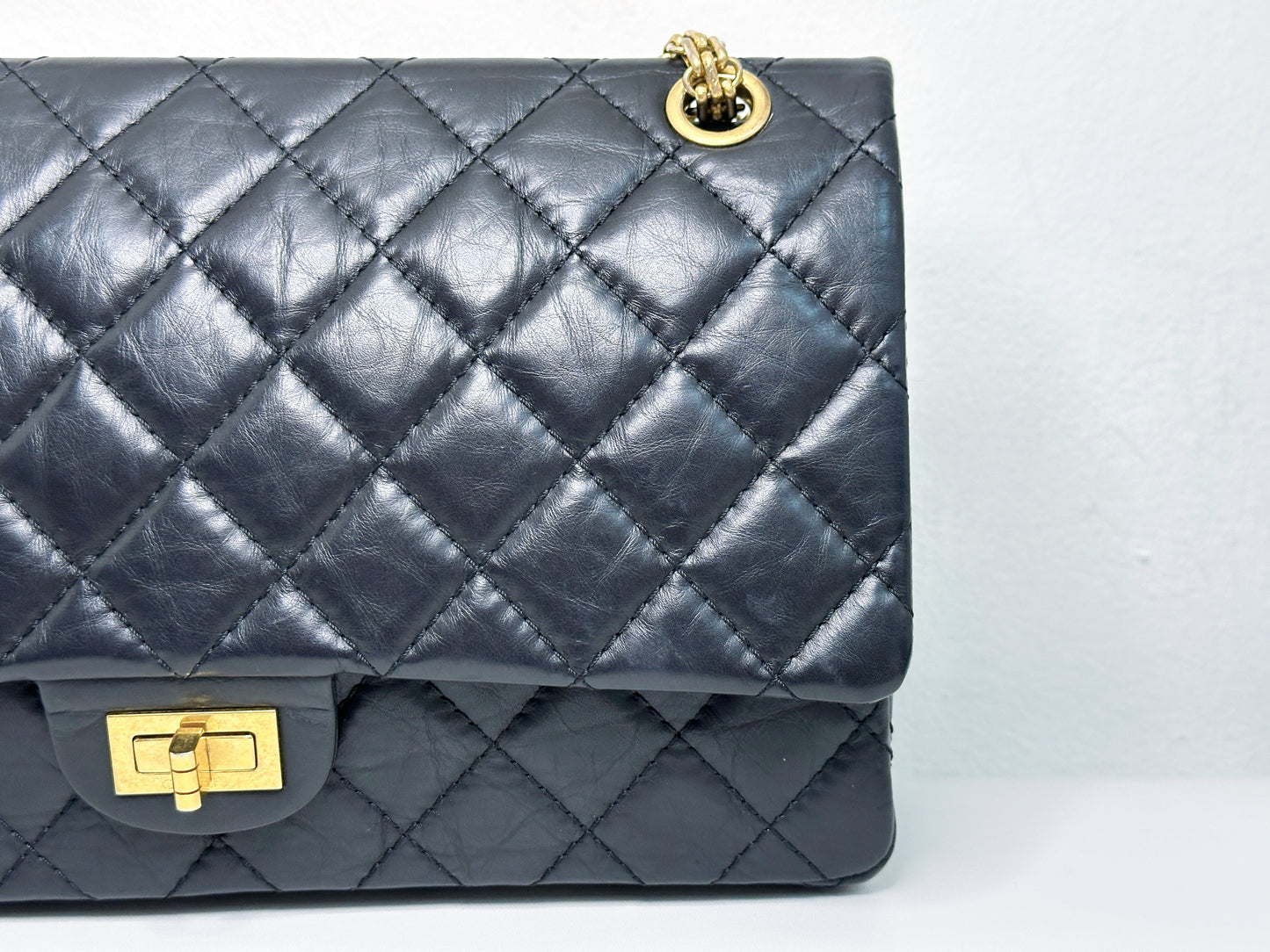 Chanel Marine Quilted Aged Calfskin 2.55 Reissue 226 Flap Bag
