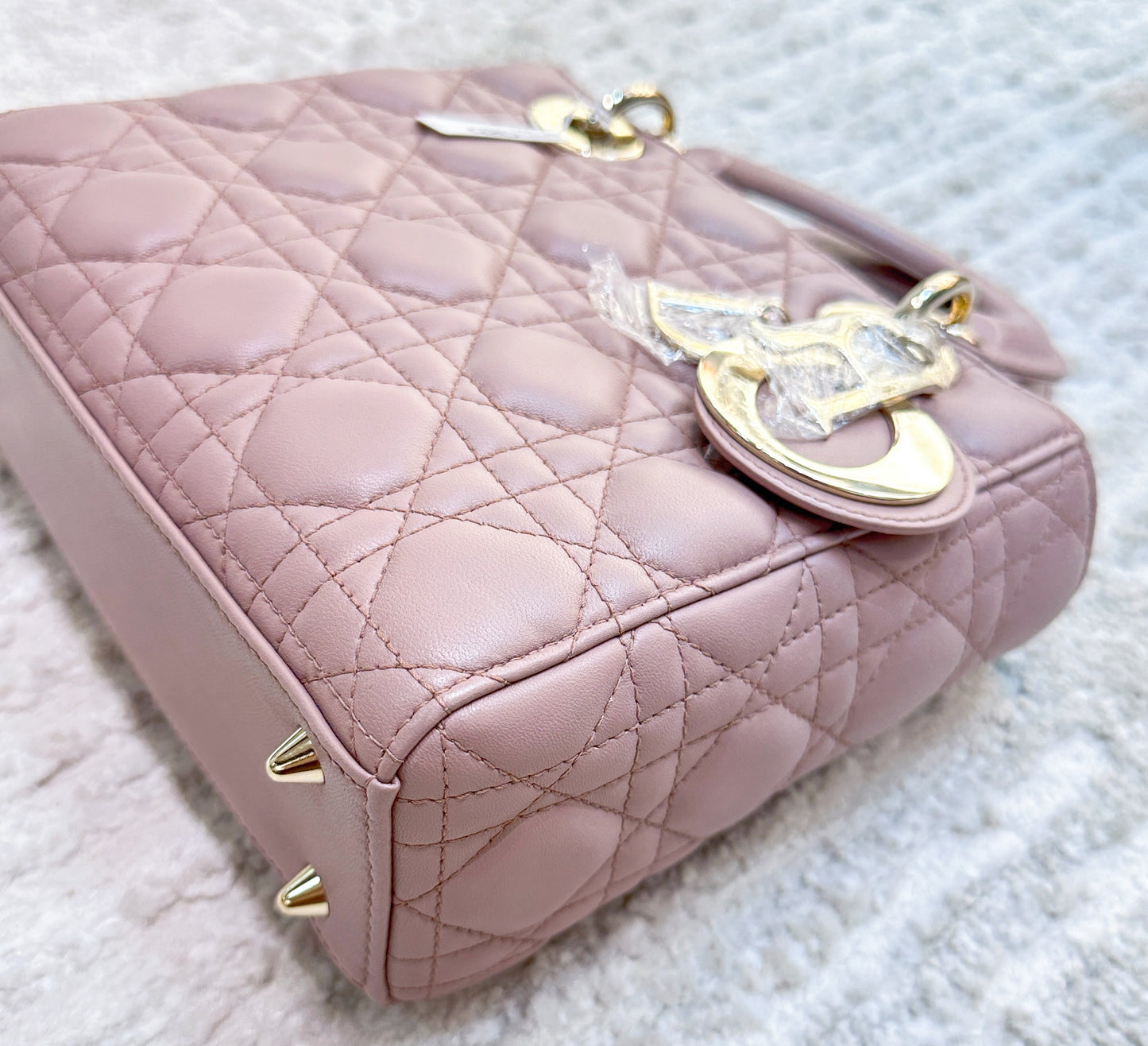 CHRISTIAN DIOR Lambskin Cannage Small My ABC Dior Lady Dior Fard