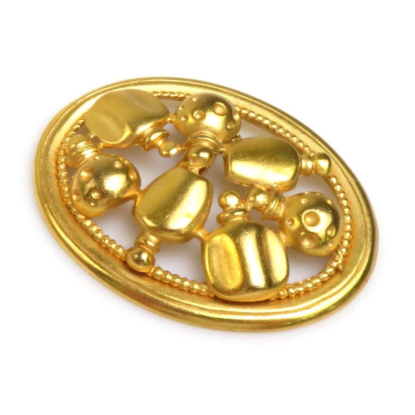 CHRISTIAN DIOR Brooch Metal Gold Ladies