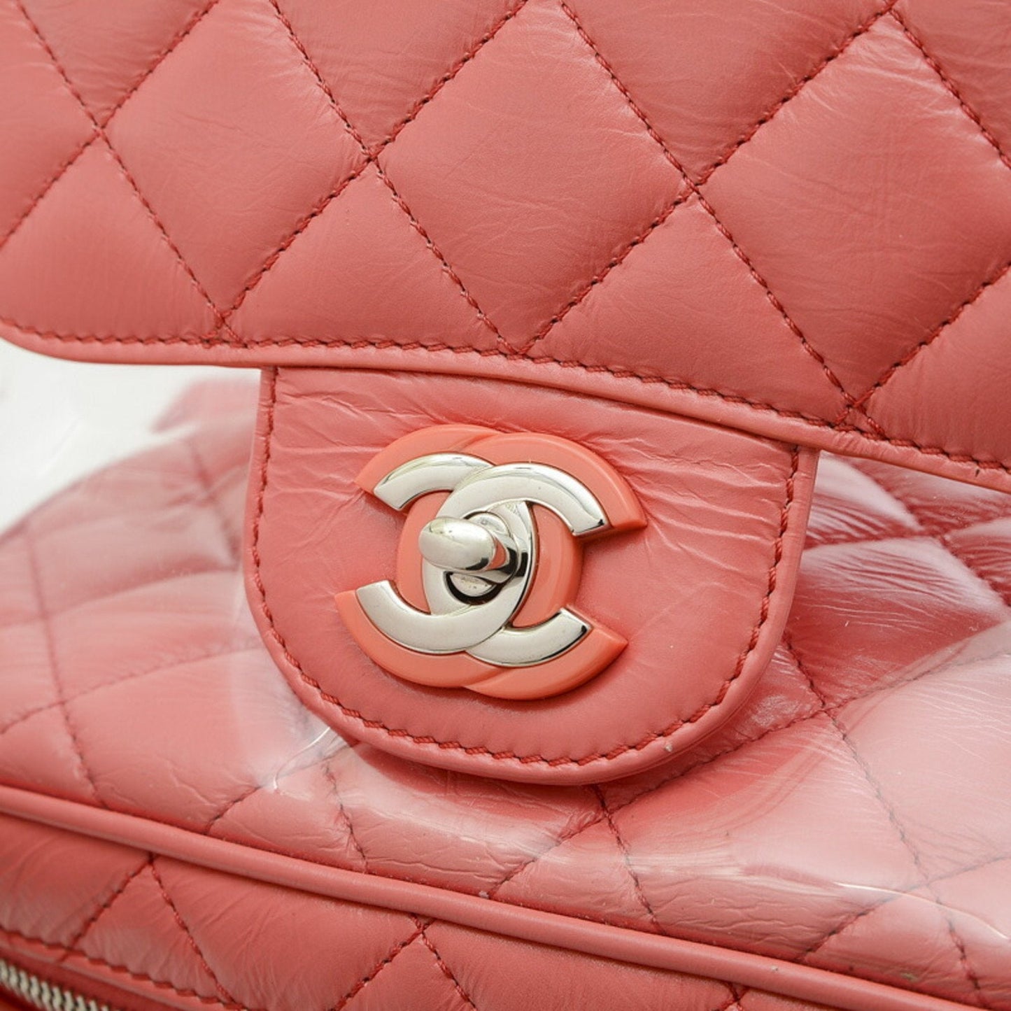 Chanel Matelasse Chain Backpack Rucksack Leather Vinyl Pink A57826