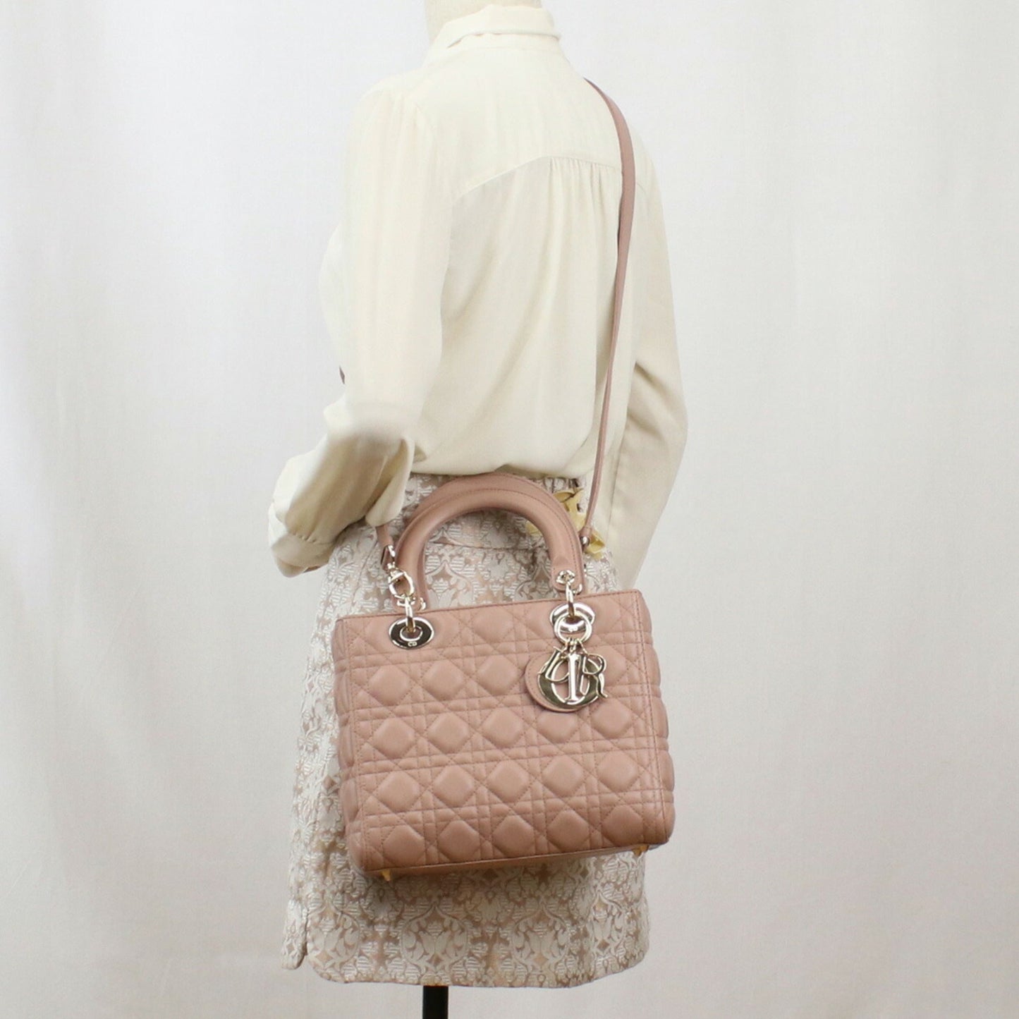 CHRISTIAN DIOR Handbag Lady CAL44550.M50P Leather Ladies