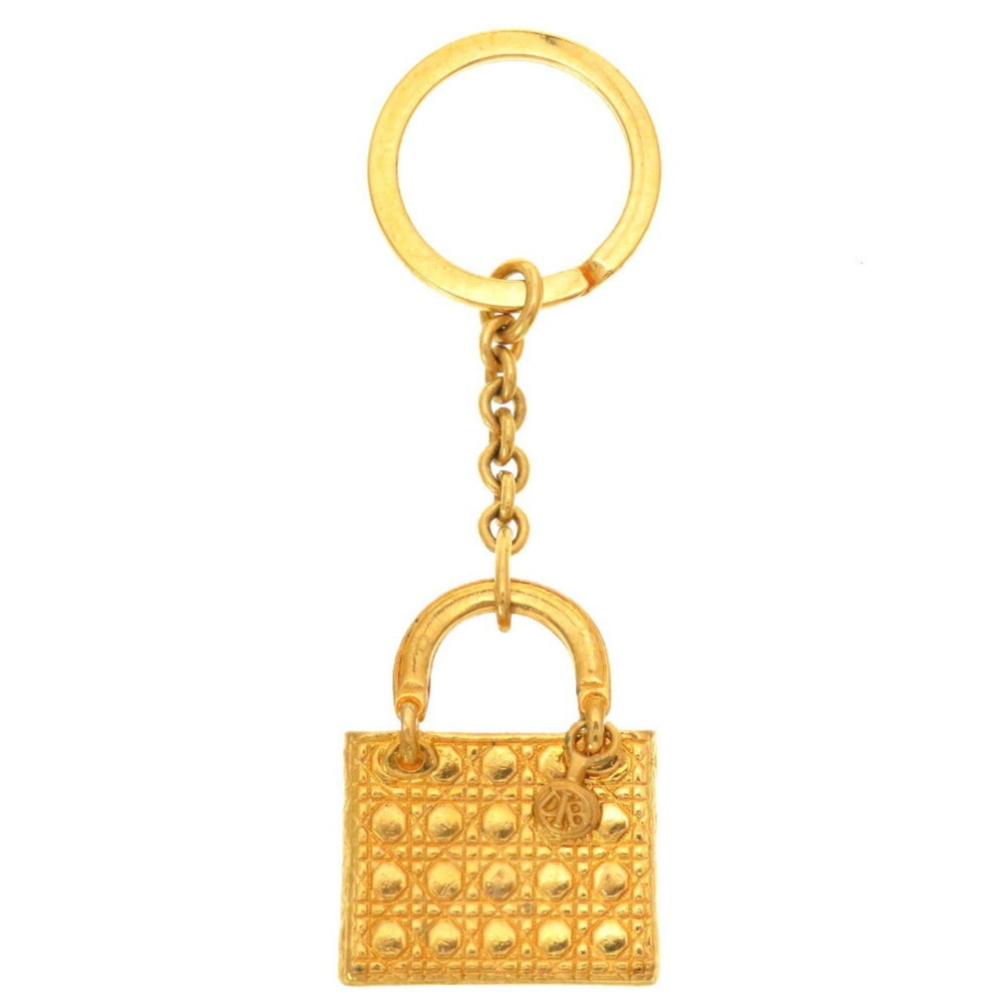 CHRISTIAN DIOR Canage Lady Gold Keychain Charm
