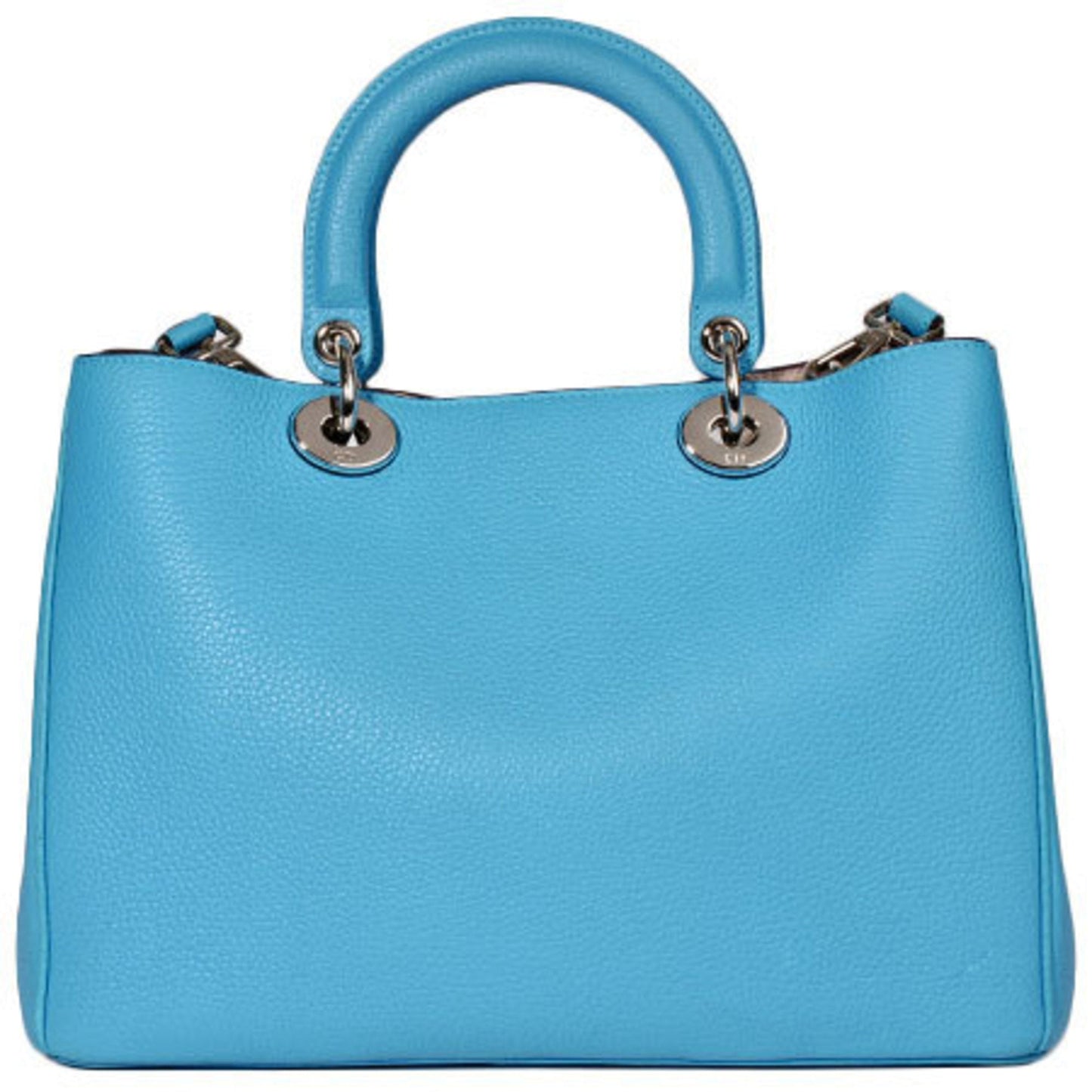 Christian Dior Diorissimo Strap Attached 2Way Handbag Blue Leather