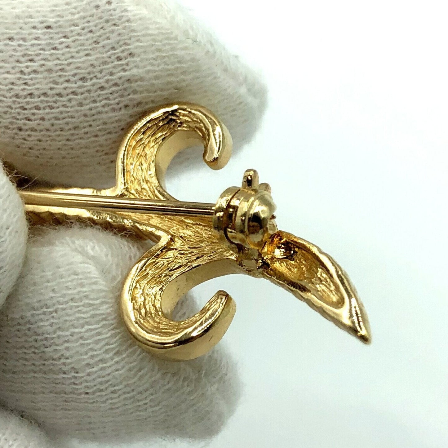 CHRISTIAN DIOR brooch rhinestone gold accessories ladies