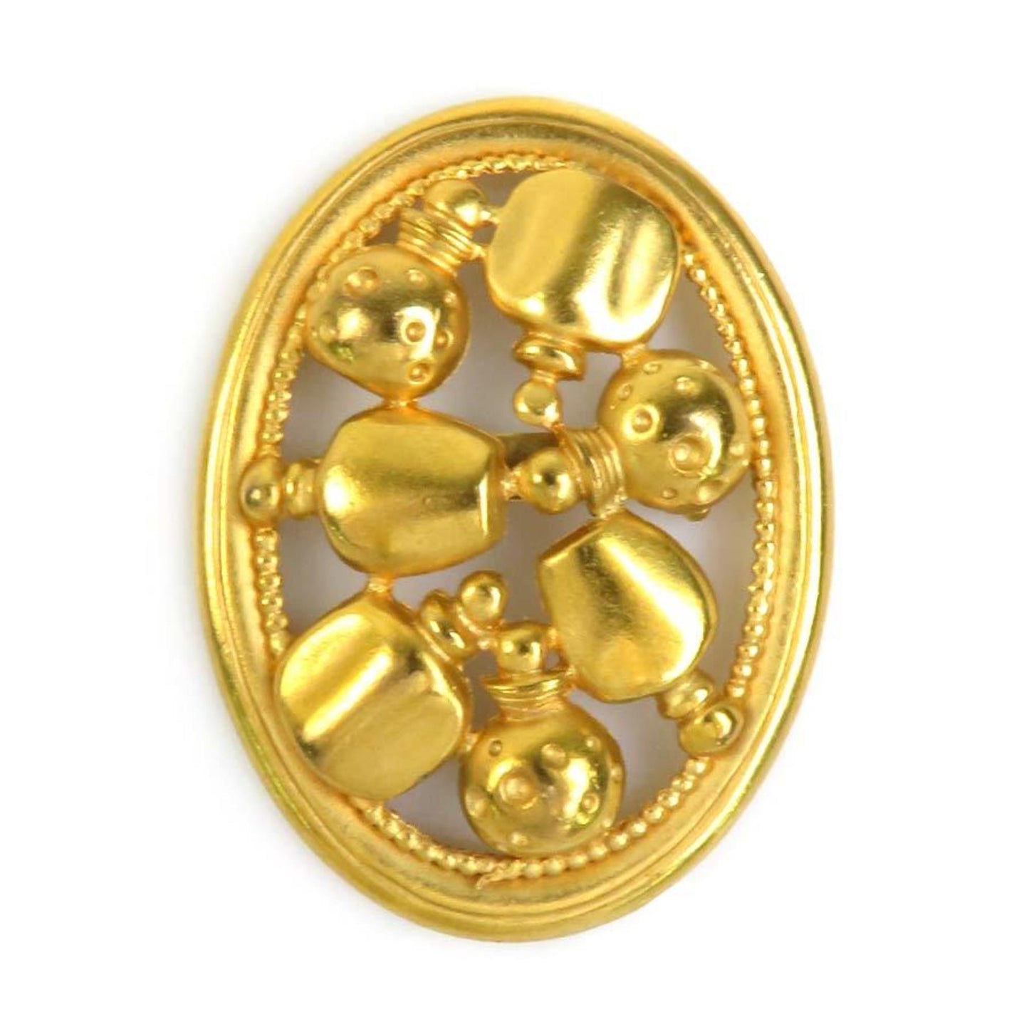 CHRISTIAN DIOR Brooch Metal Gold Ladies