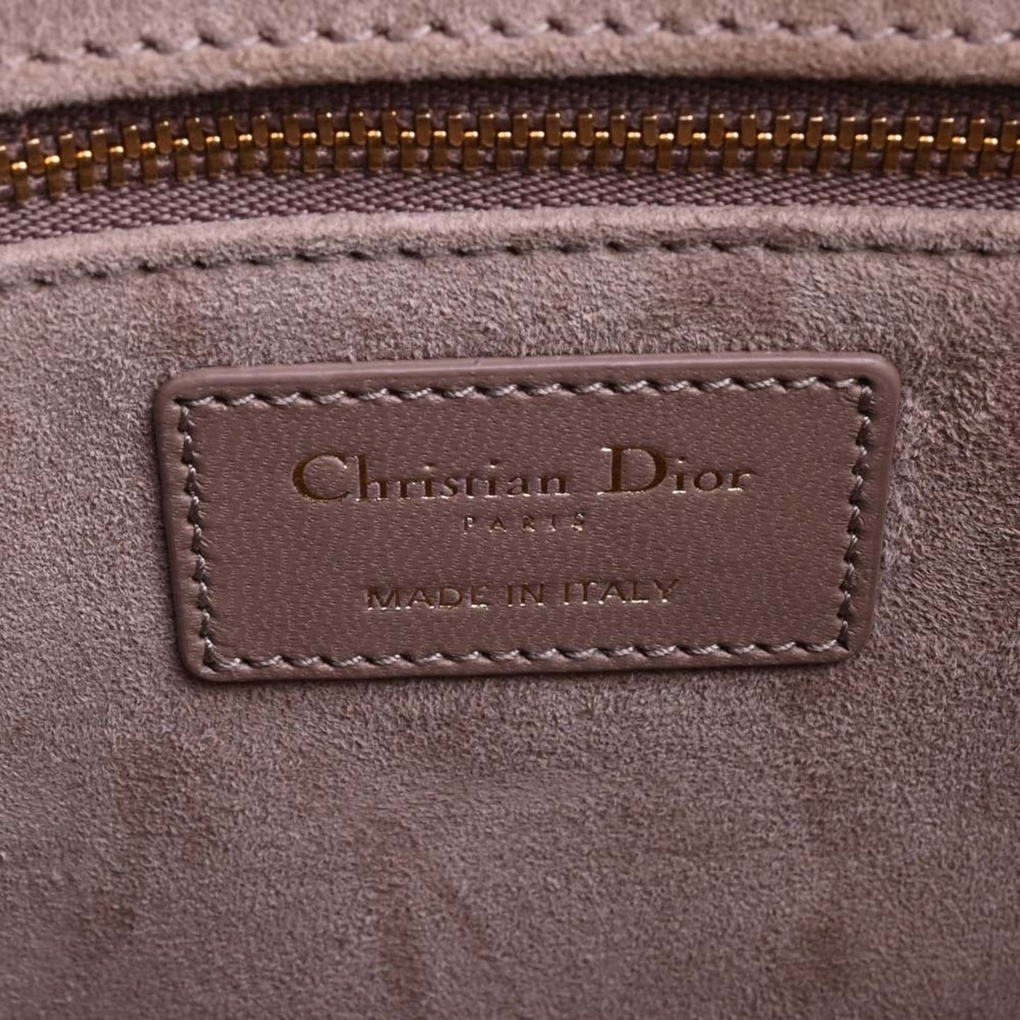 CHRISTIAN DIOR Lady Cannage Leather Handbag M0565OCEA Brown Women's