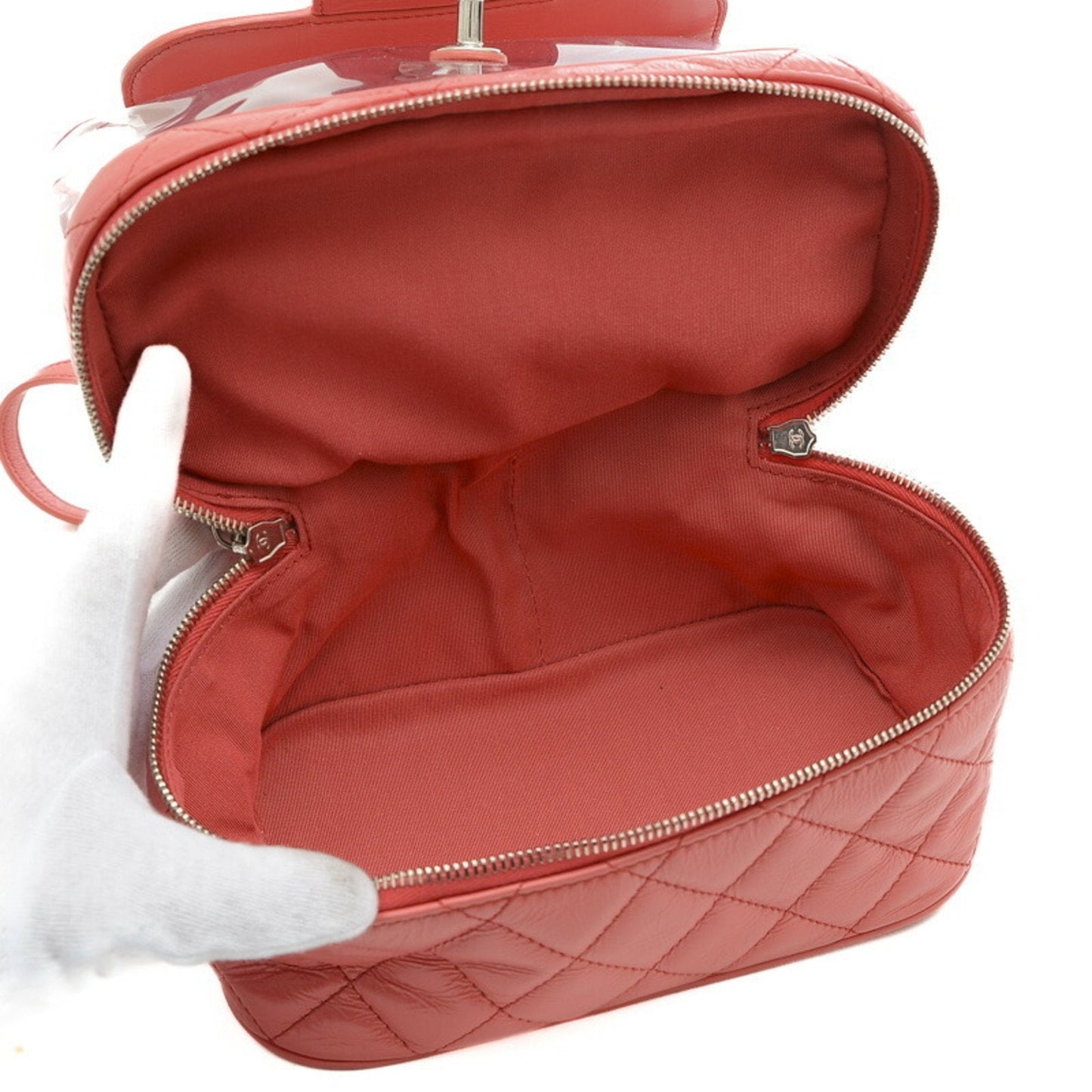 Chanel Matelasse Chain Backpack Rucksack Leather Vinyl Pink A57826