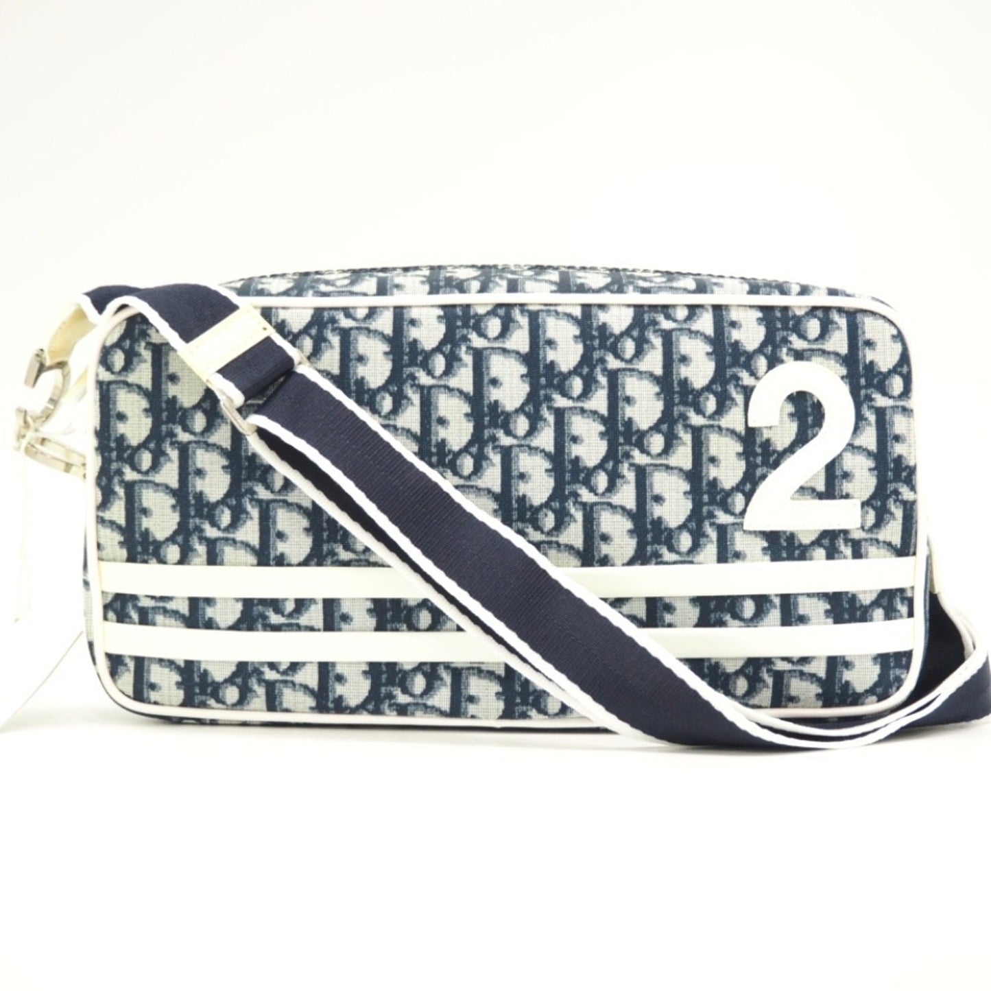 CHRISTIAN DIOR Dior/Dior Trotter Shoulder Bag Navy Ladies