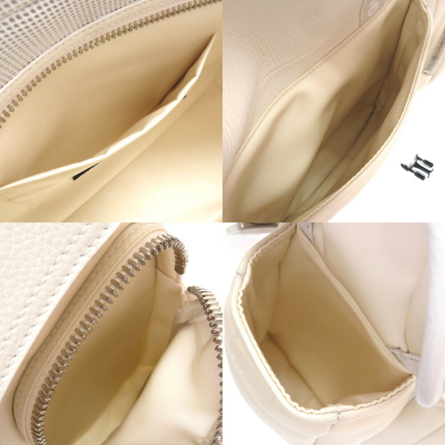 Christian Dior Dior Saddle Soft Bag Roller Coaster Leather Canvas White Shoulder