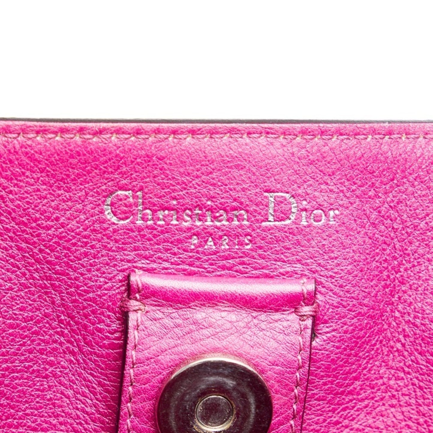 CHRISTIAN DIOR Dior Diorissimo Handbag Shoulder Bag Beige Leather Ladies