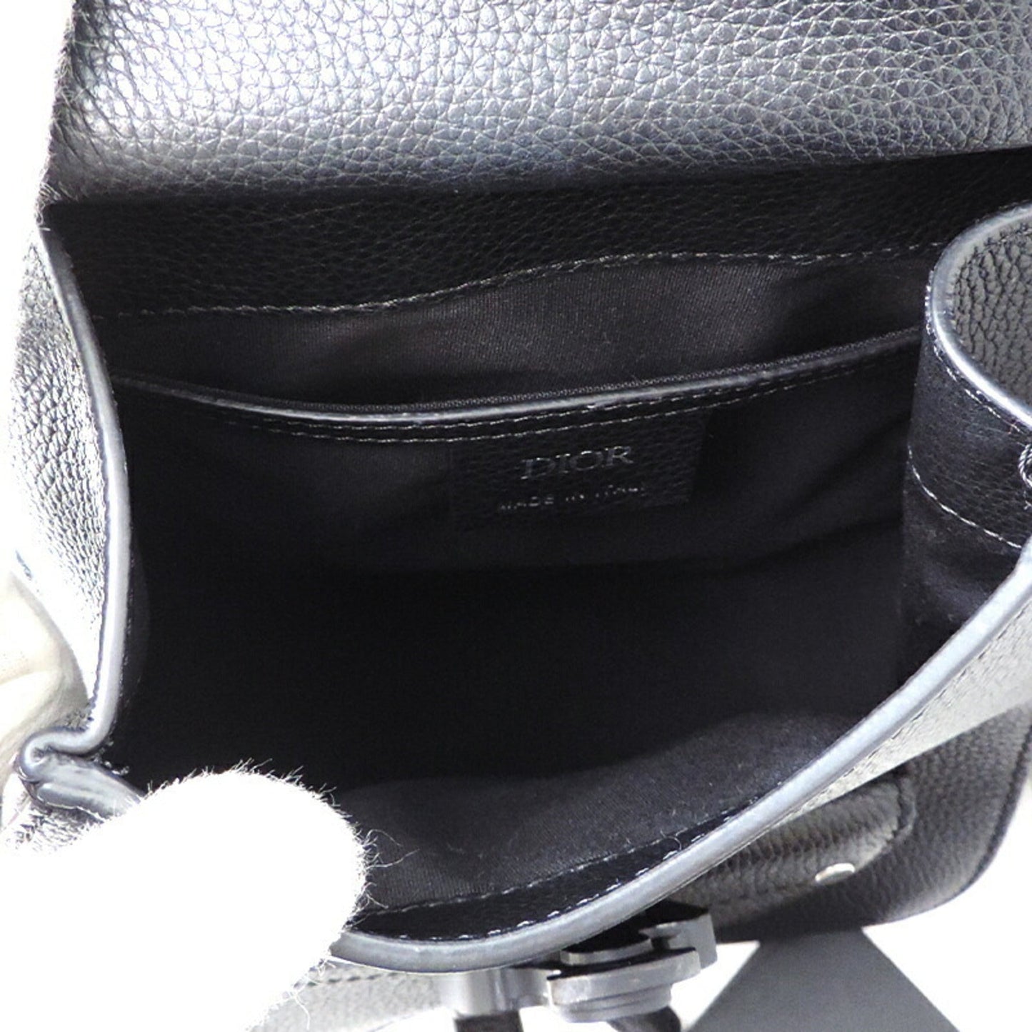 CHRISTIAN DIOR Gallop Backpack Men's Rucksack/Daypack Leather Black