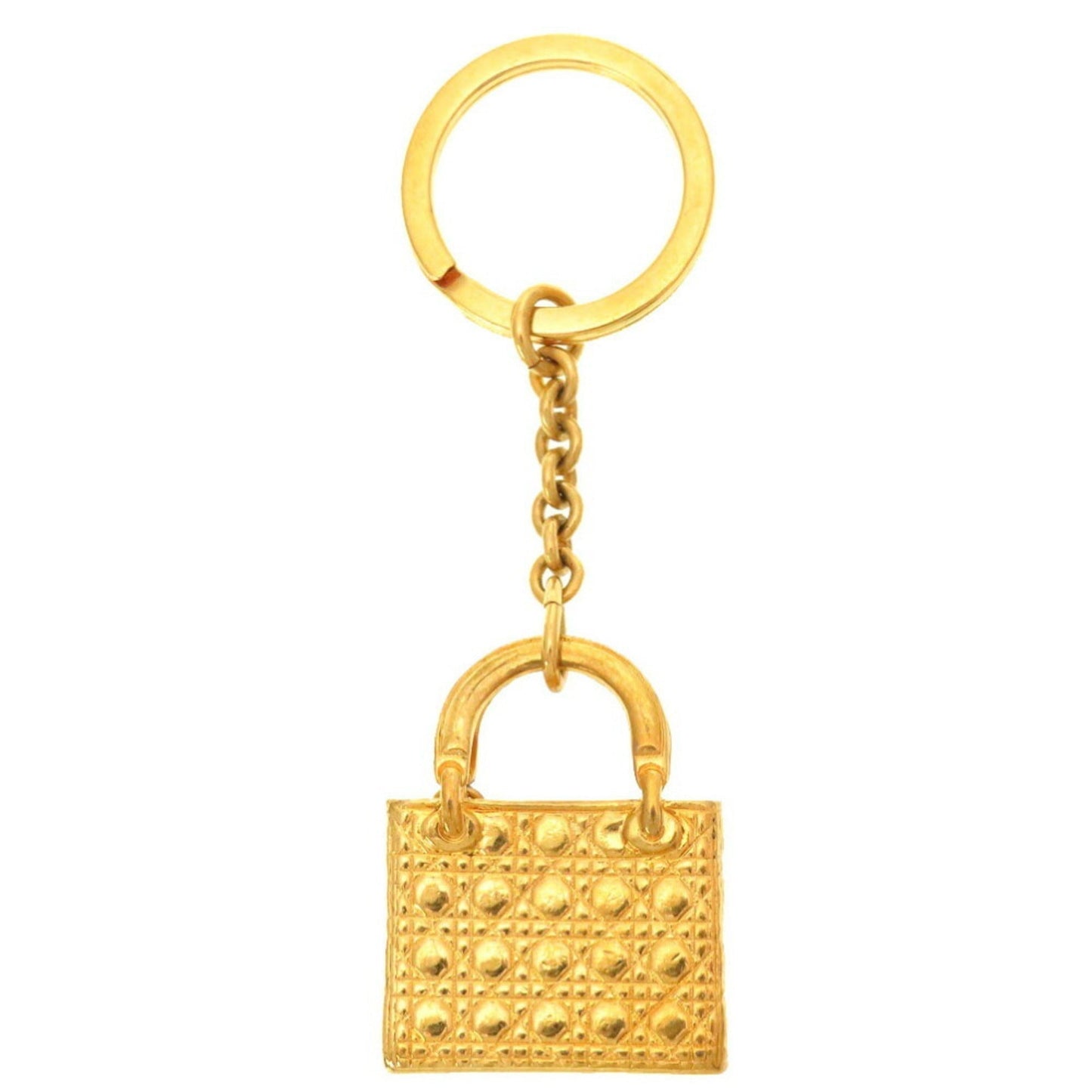 CHRISTIAN DIOR Canage Lady Gold Keychain Charm