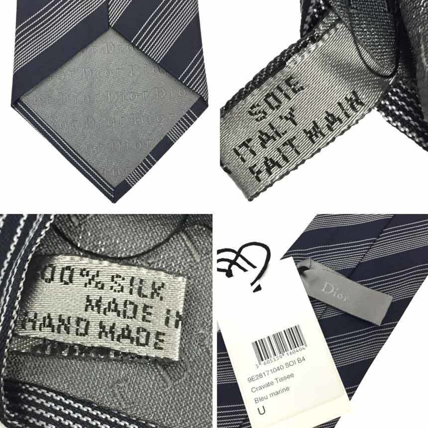 CHRISTIAN DIOR Dior tie striped navy men