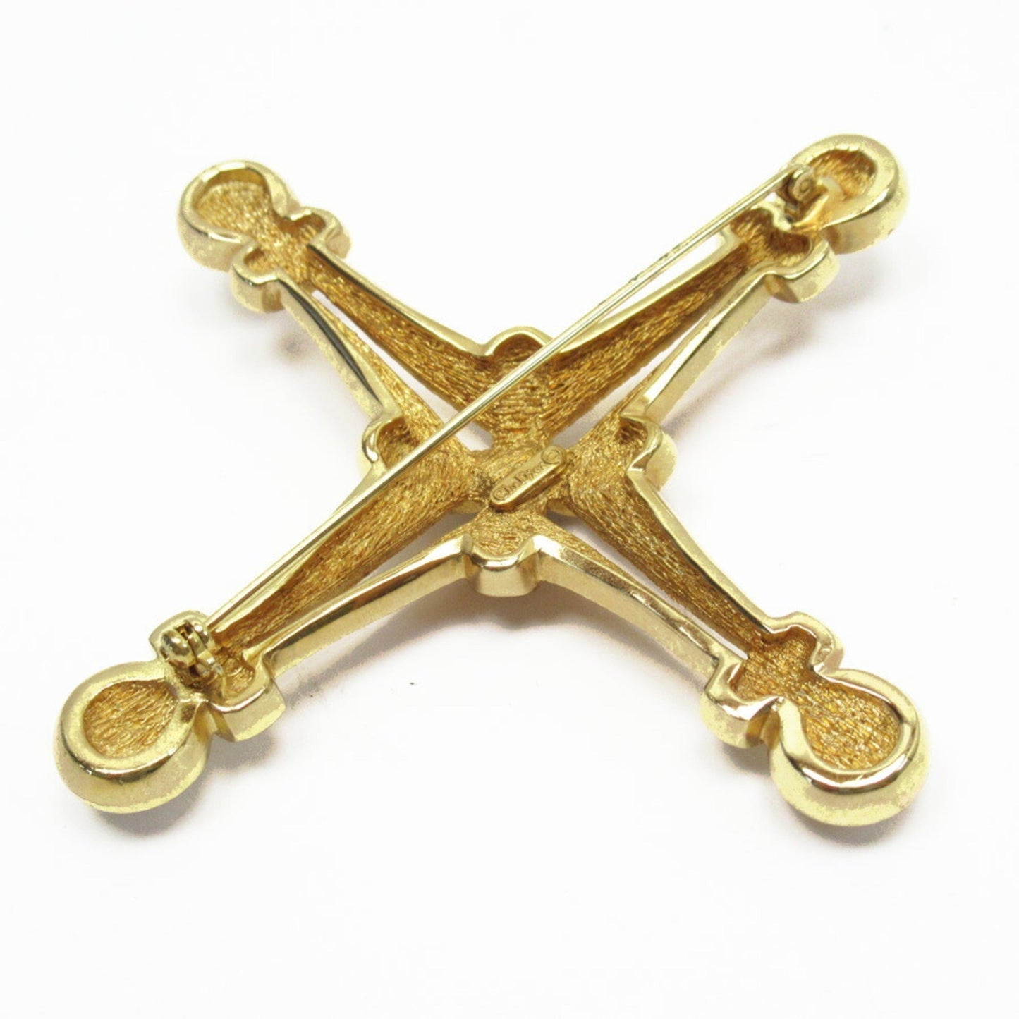 Christian Dior Brooch Gold Fake Pearl