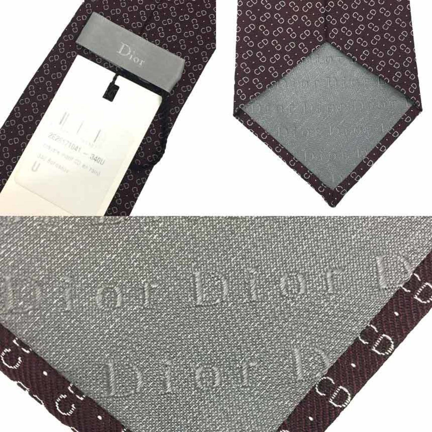 CHRISTIAN DIOR Dior Tie Bordeaux Men