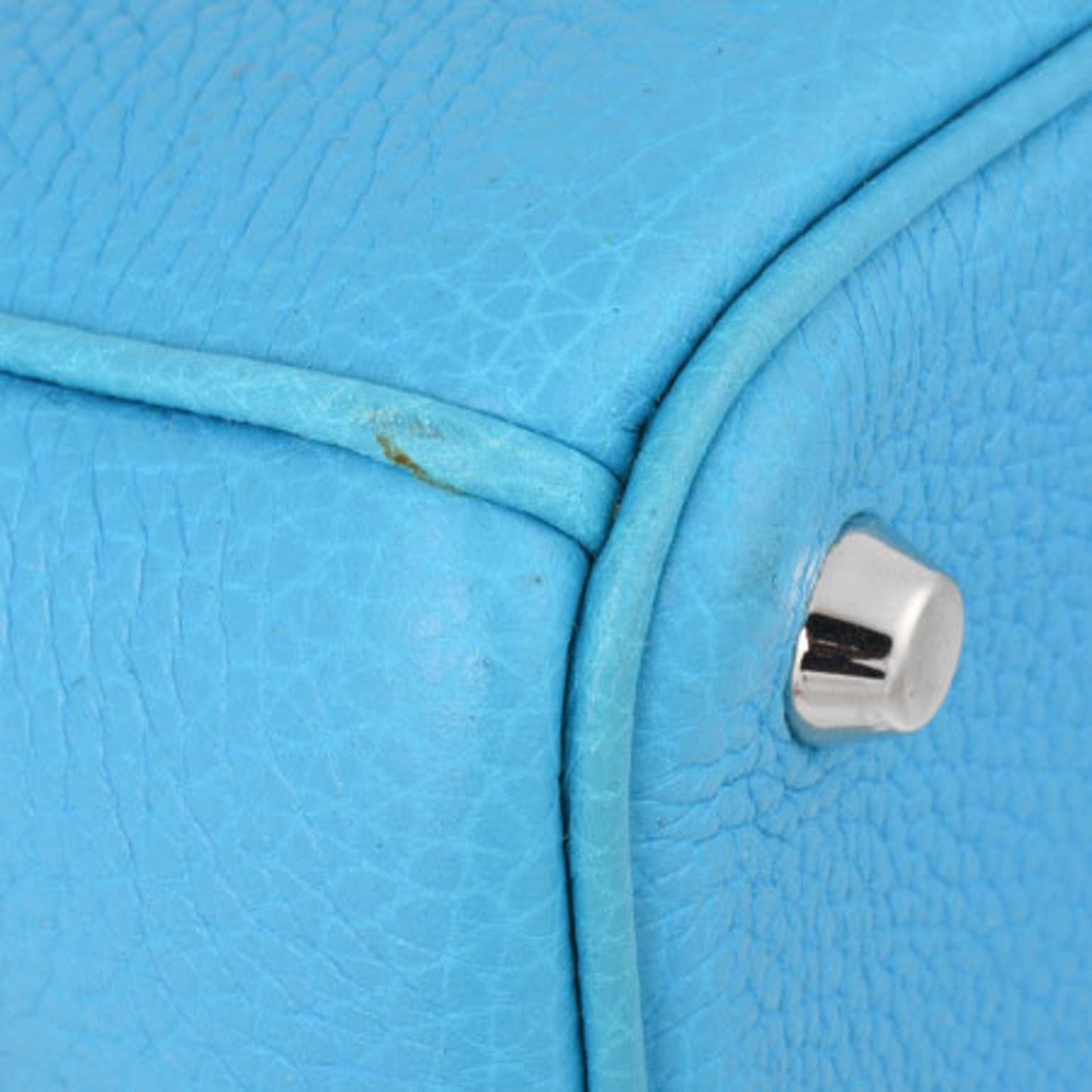 Christian Dior Diorissimo Strap Attached 2Way Handbag Blue Leather