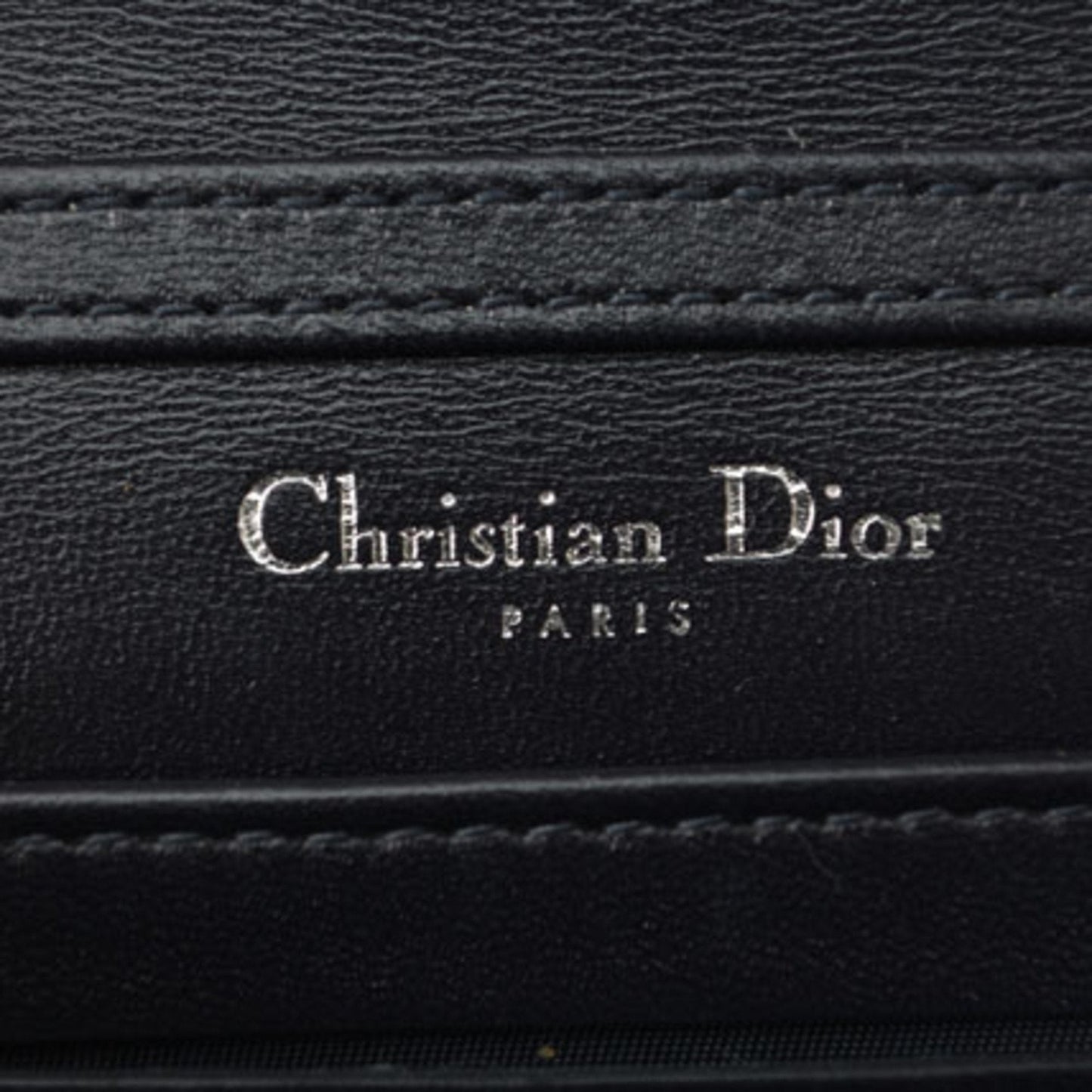 Christian Dior Chain Pouch Cannage Patent Leather Light Blue