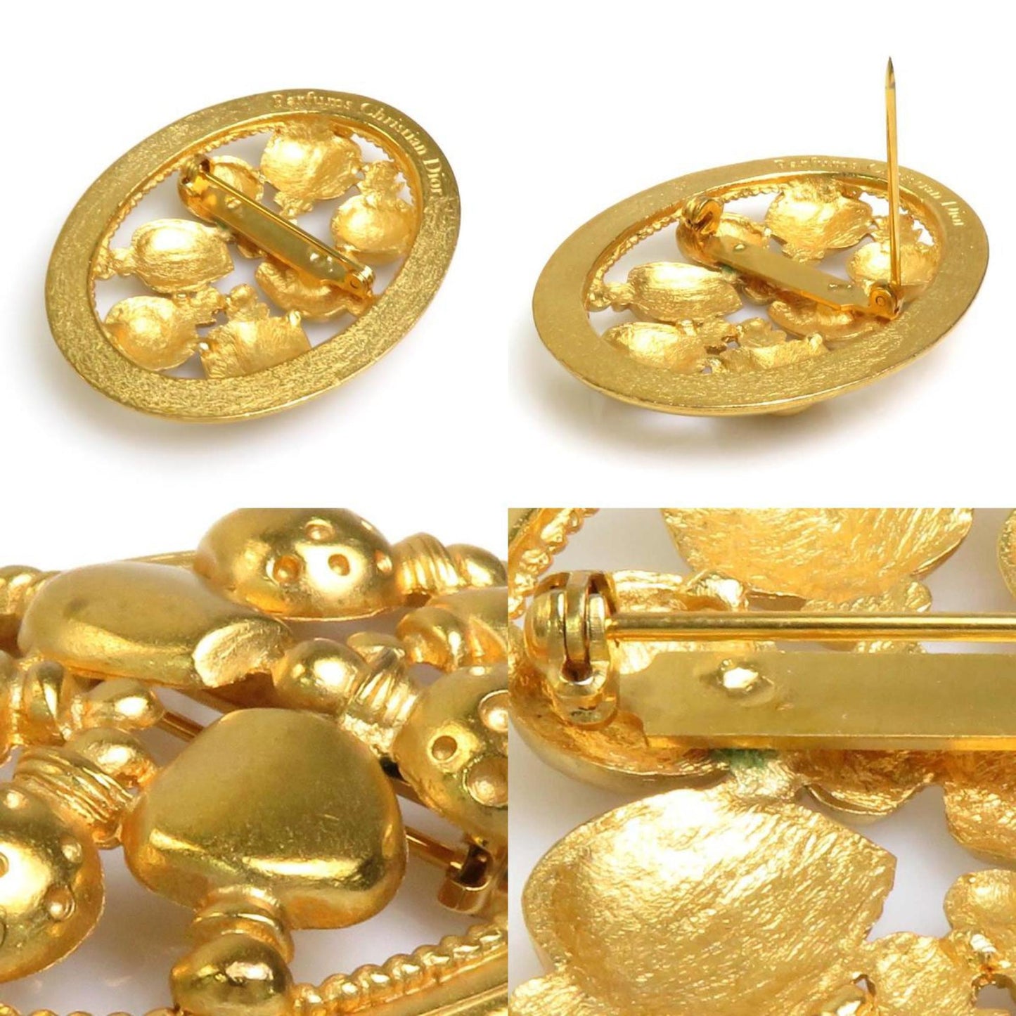CHRISTIAN DIOR Brooch Metal Gold Ladies