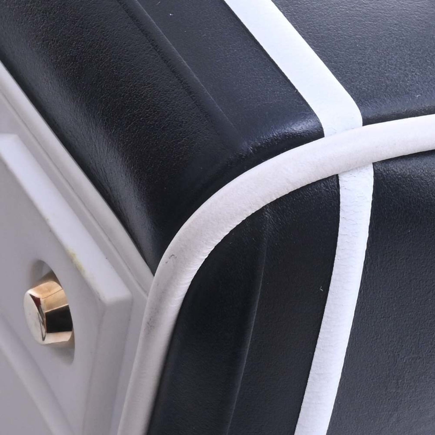 CHRISTIAN DIOR DIOR VIBE macro cannage leather medium bag handbag black white ladies