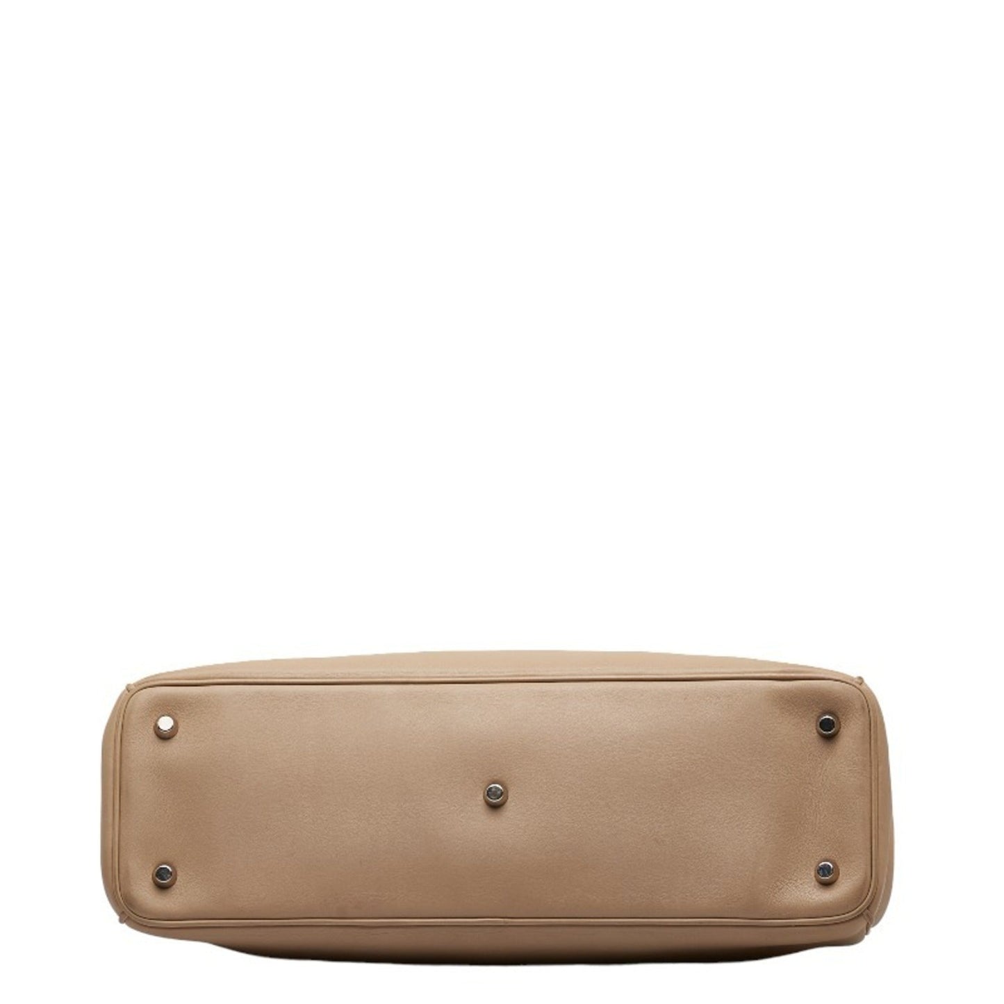 CHRISTIAN DIOR Dior Diorissimo Handbag Shoulder Bag Beige Leather Ladies