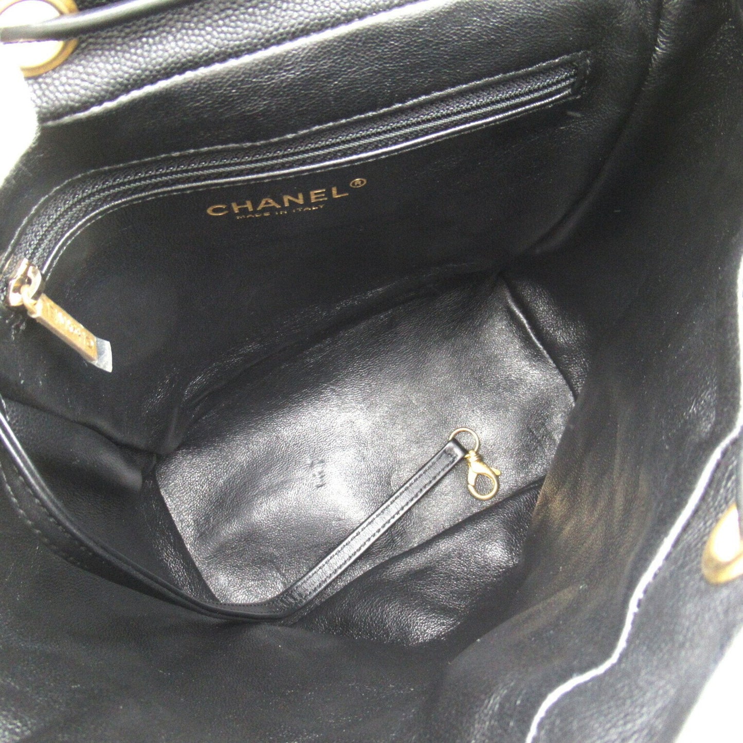 CHANEL Matelasse Backpack Rucksack Bag Caviar Skin (Grained Calf) Women's Black A57090