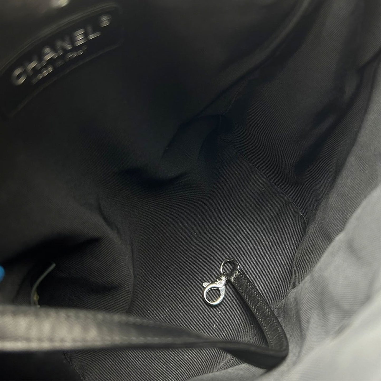 CHANEL backpack rucksack matelasse here mark lambskin leather 23 series black multicolor quilting ladies bag