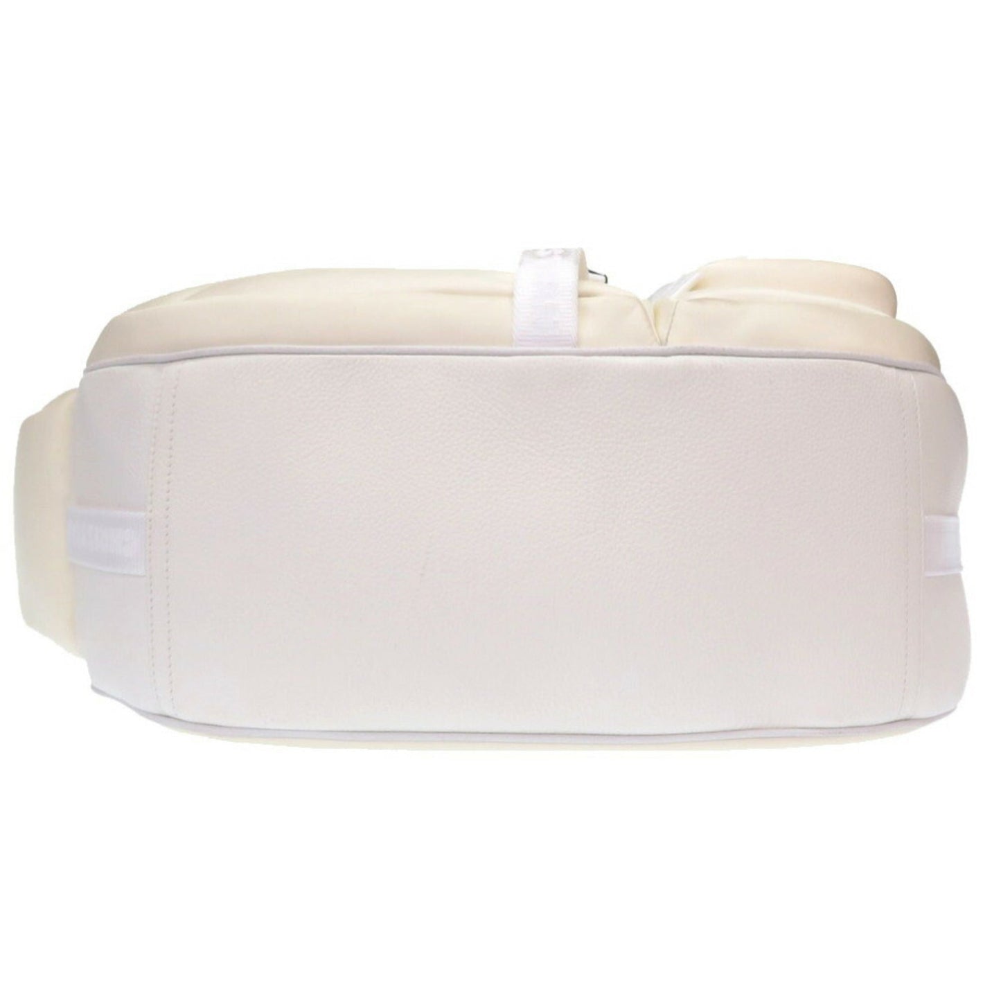 Christian Dior Dior Saddle Soft Bag Roller Coaster Leather Canvas White Shoulder