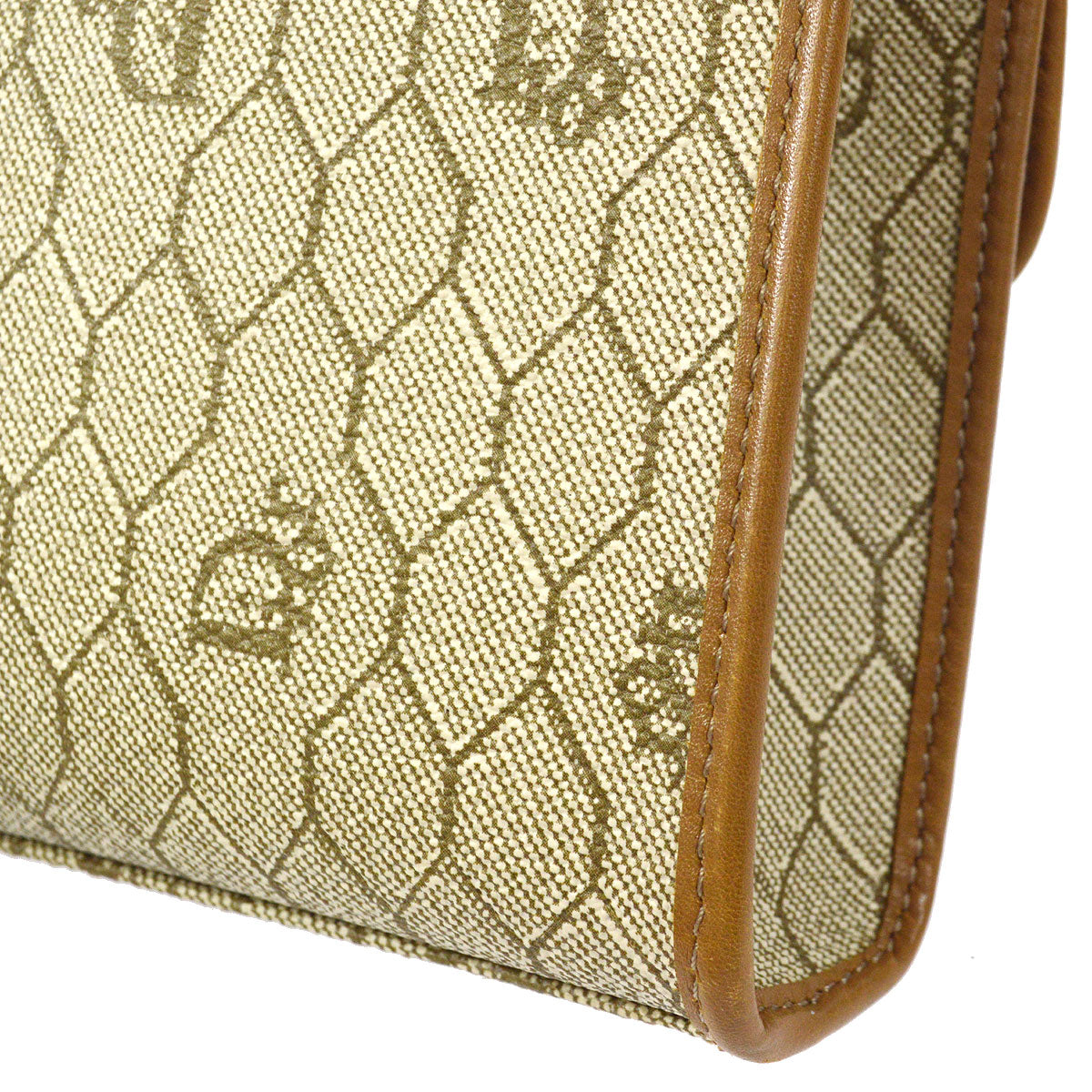 Christian Dior Honeycomb Clutch Bag Beige 76628