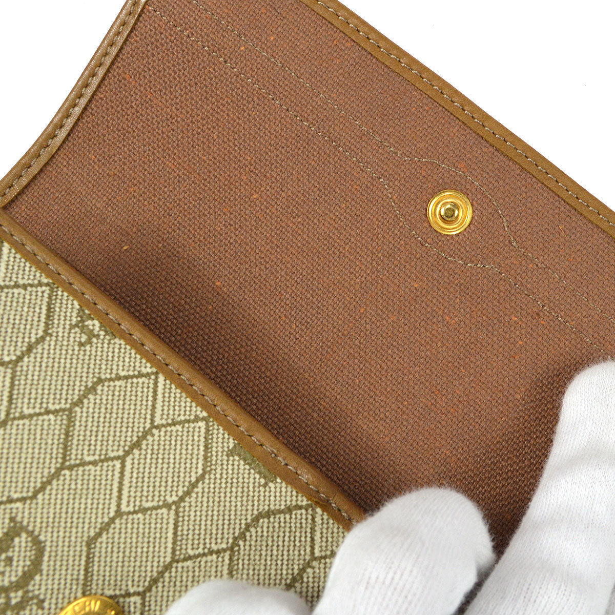 Christian Dior Honeycomb Clutch Bag Beige 76628