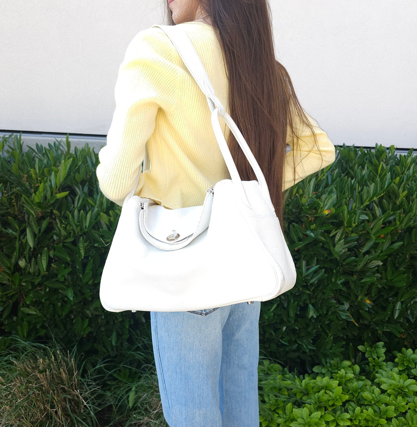 Hermes Clemence White Lindy 34 TWS