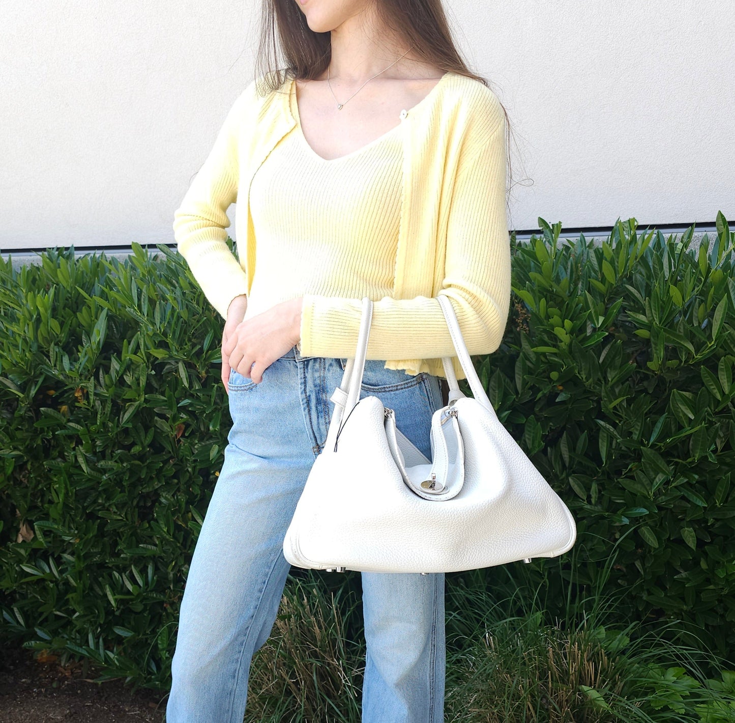 Hermes Clemence White Lindy 34 TWS