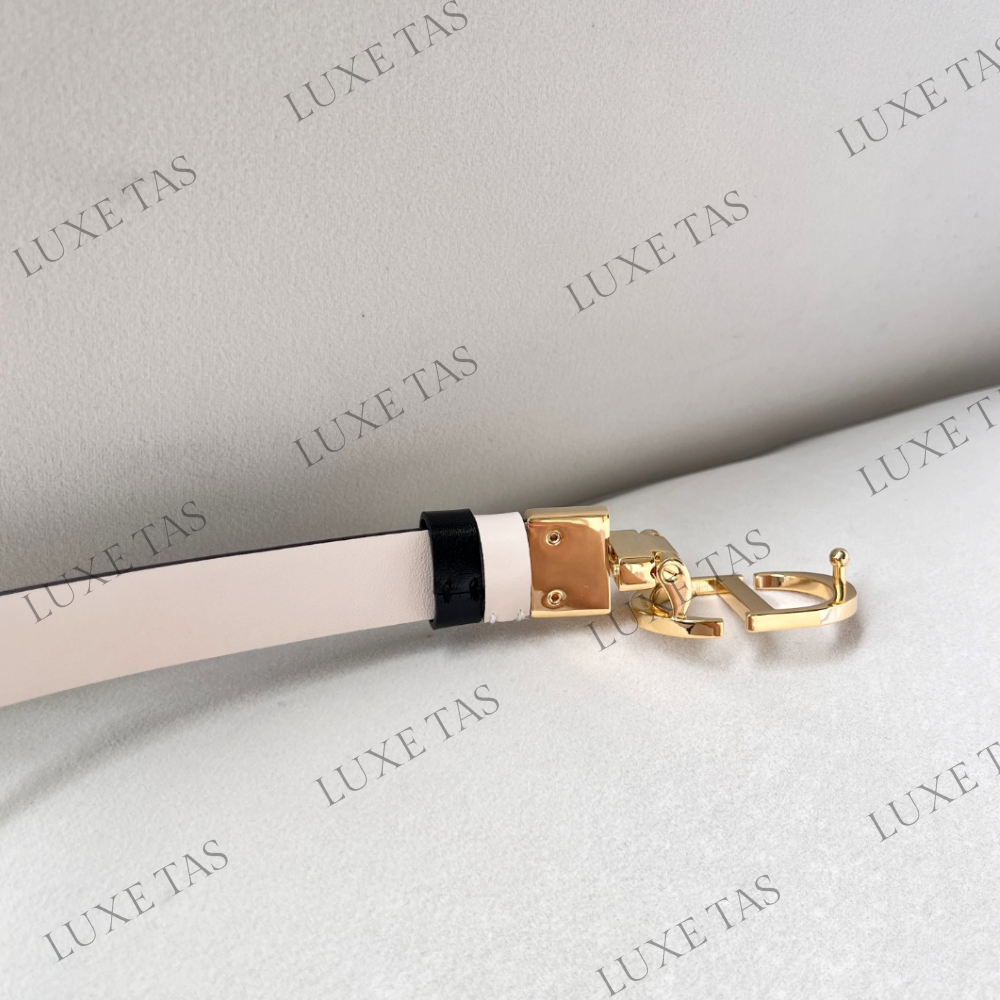 20mm Black and Latte 30 Montaigne Reversible Belt Designer Belts for Women