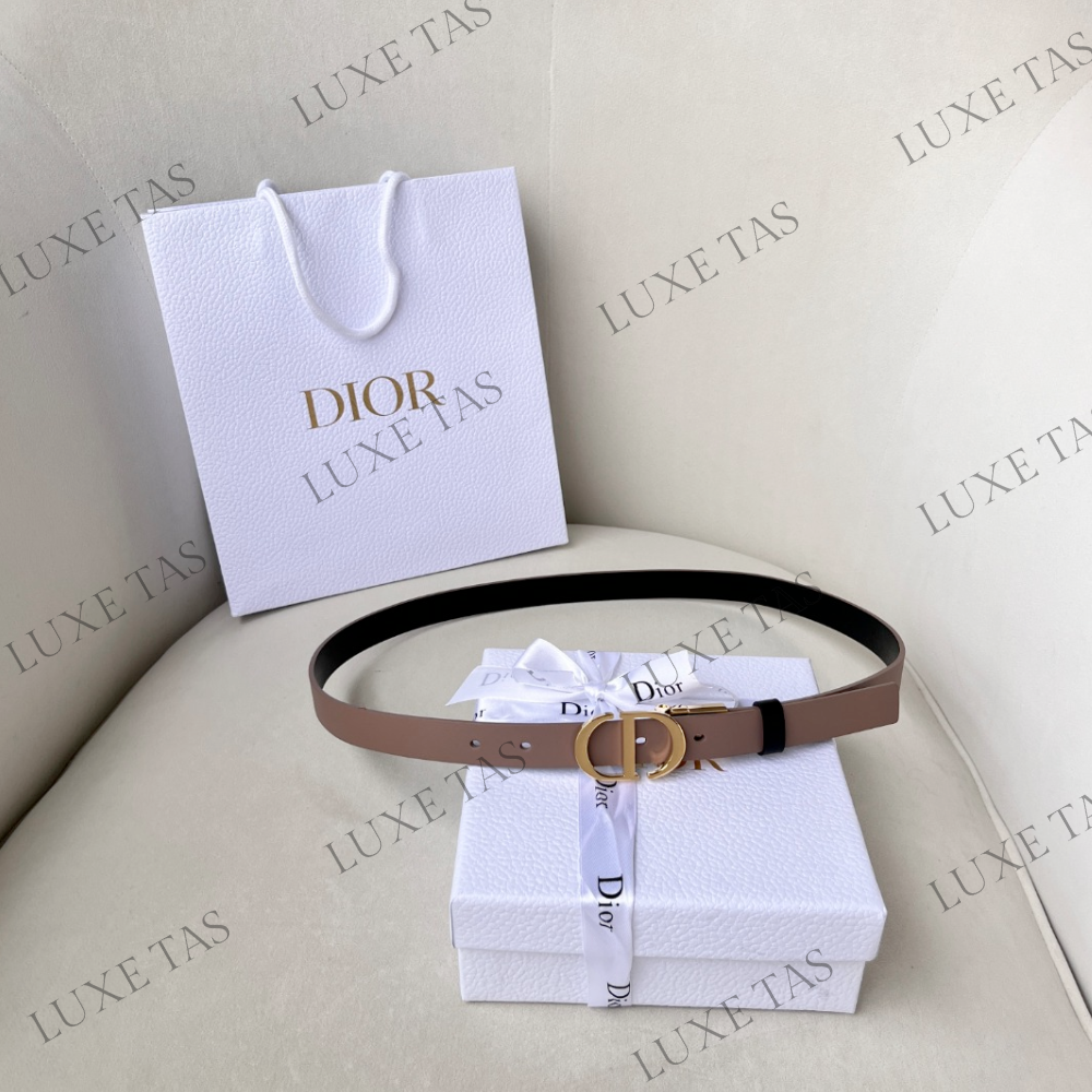 20mm Hazelnut and Black 30 Montaigne Reversible Belt Designer Belts for Women