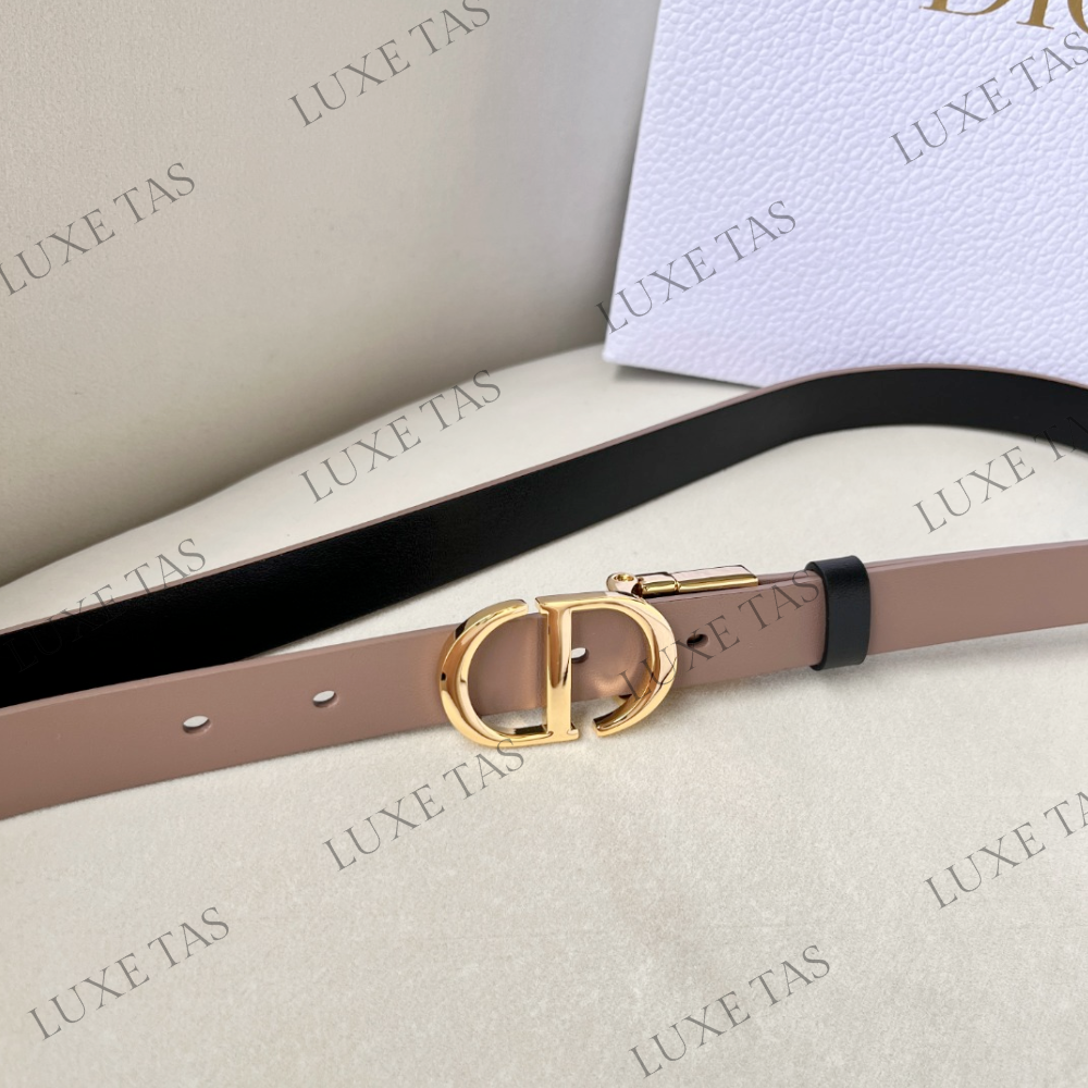 20mm Hazelnut and Black 30 Montaigne Reversible Belt Designer Belts for Women