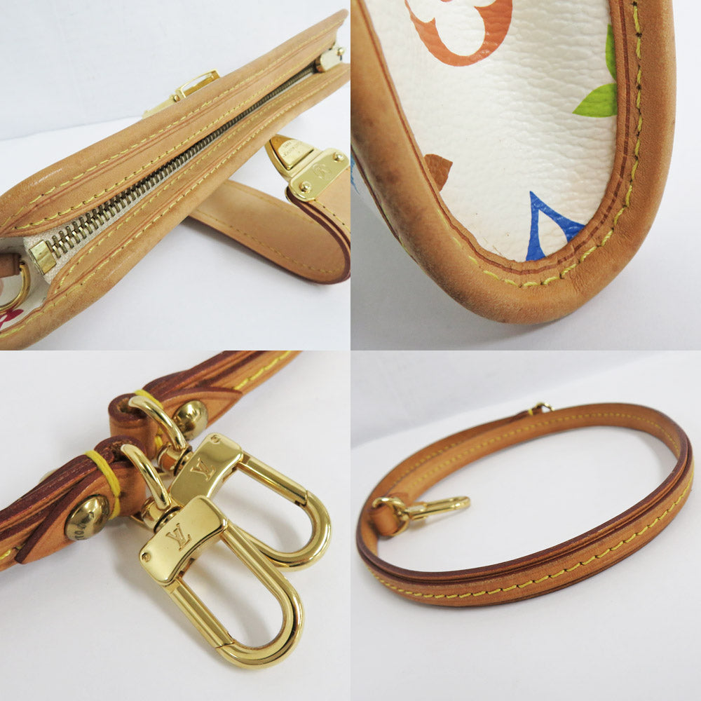 Louis Vuitton Monogram Multicolor Charley M40049 Bronze Shoulder Bag Backpack Pochette White 2w